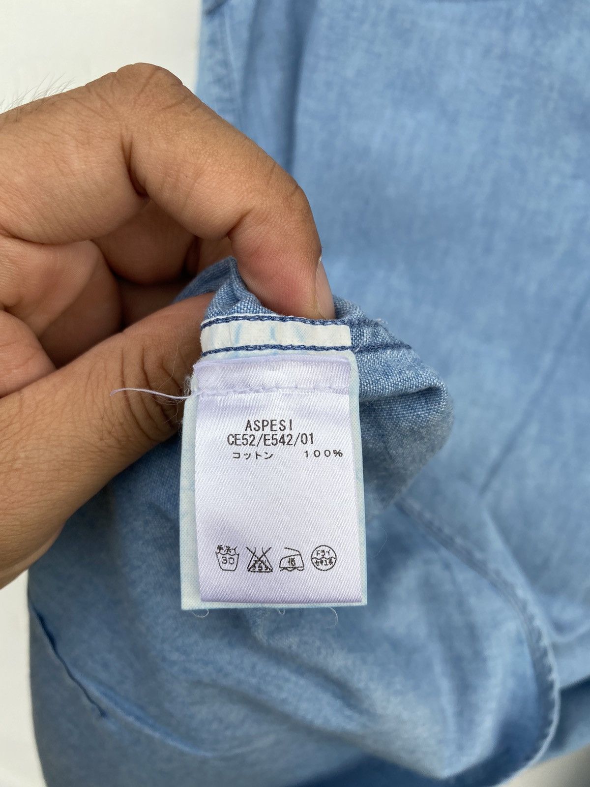 Aspesi Aspesi Denime Shirt Size US XL / EU 56 / 4 - 5 Thumbnail