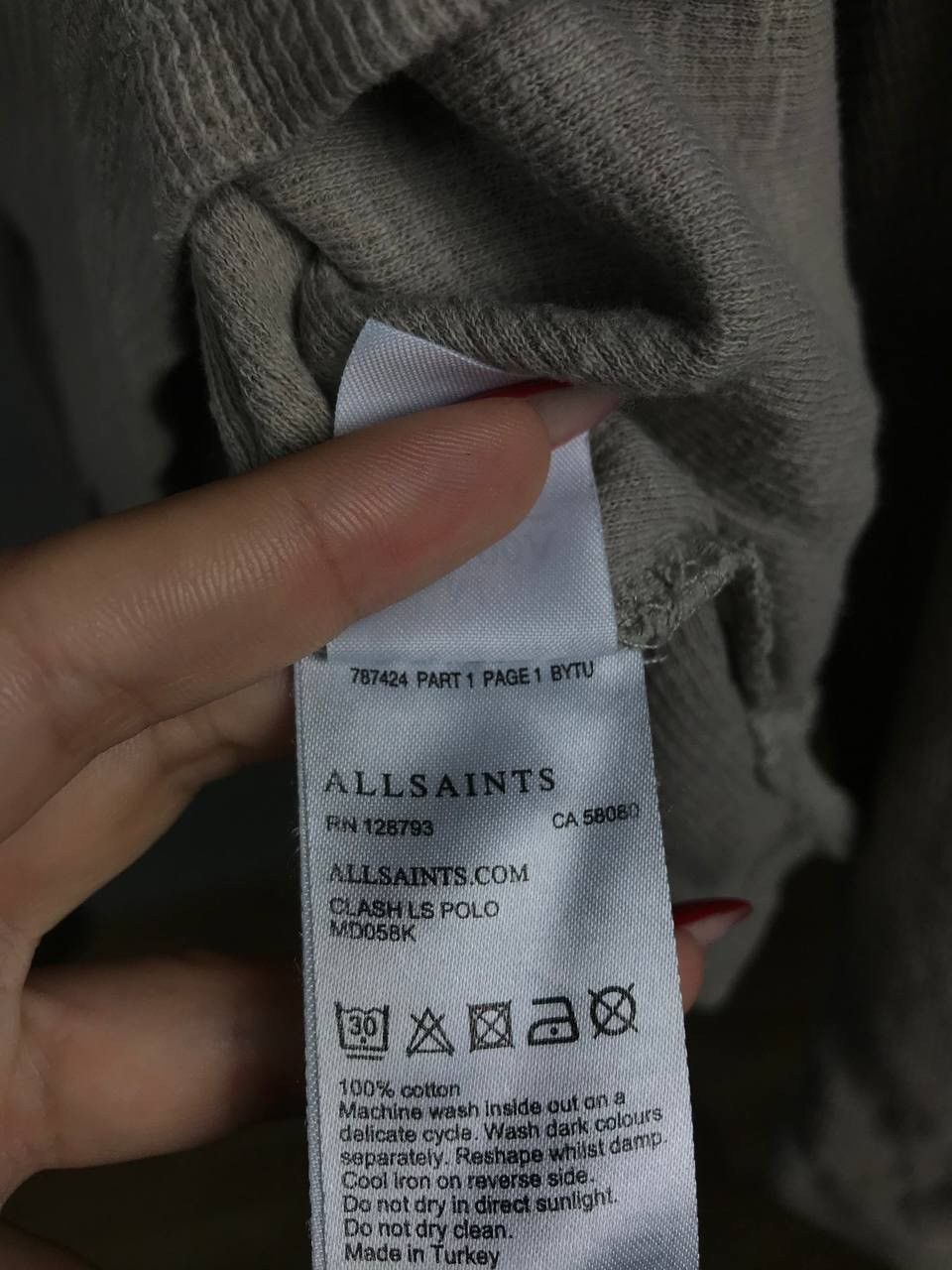Allsaints Allsaints luxury streetwear polo longsleeve Size US M / EU 48-50 / 2 - 6 Thumbnail