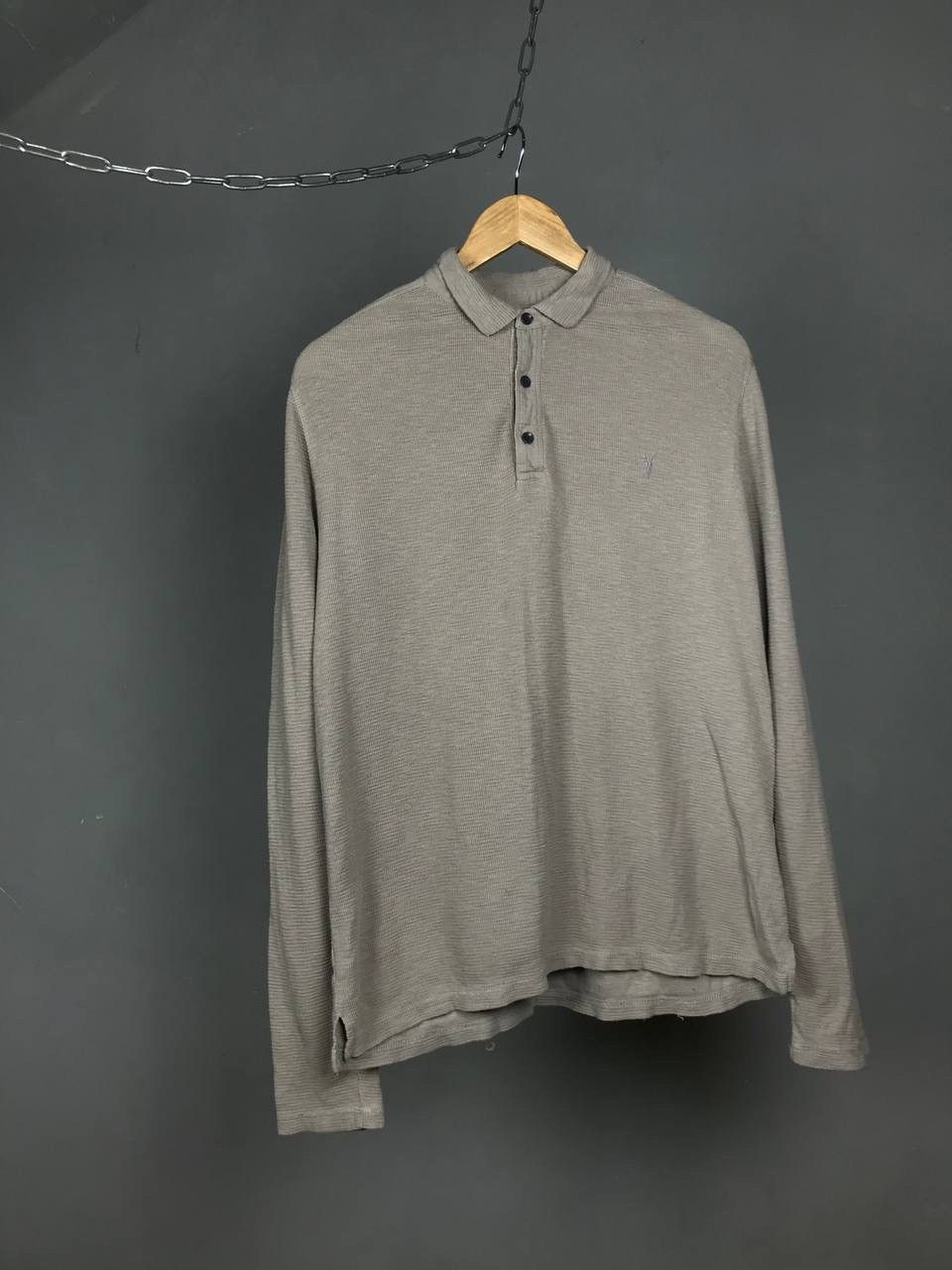 Allsaints Allsaints luxury streetwear polo longsleeve Size US M / EU 48-50 / 2 - 1 Thumbnail