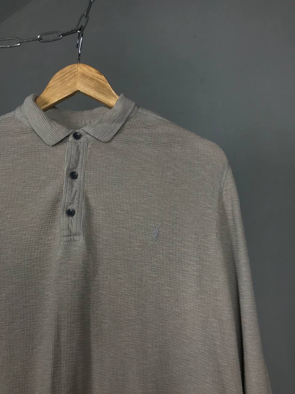 Allsaints Allsaints luxury streetwear polo longsleeve Size US M / EU 48-50 / 2 - 2 Thumbnail