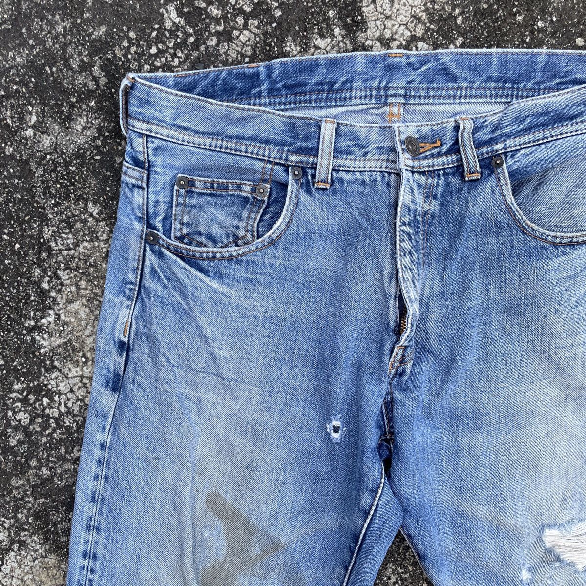 ABAHOUSE Vintage Abahouse Distressed Denim Jeans Size US 33 - 3 Thumbnail