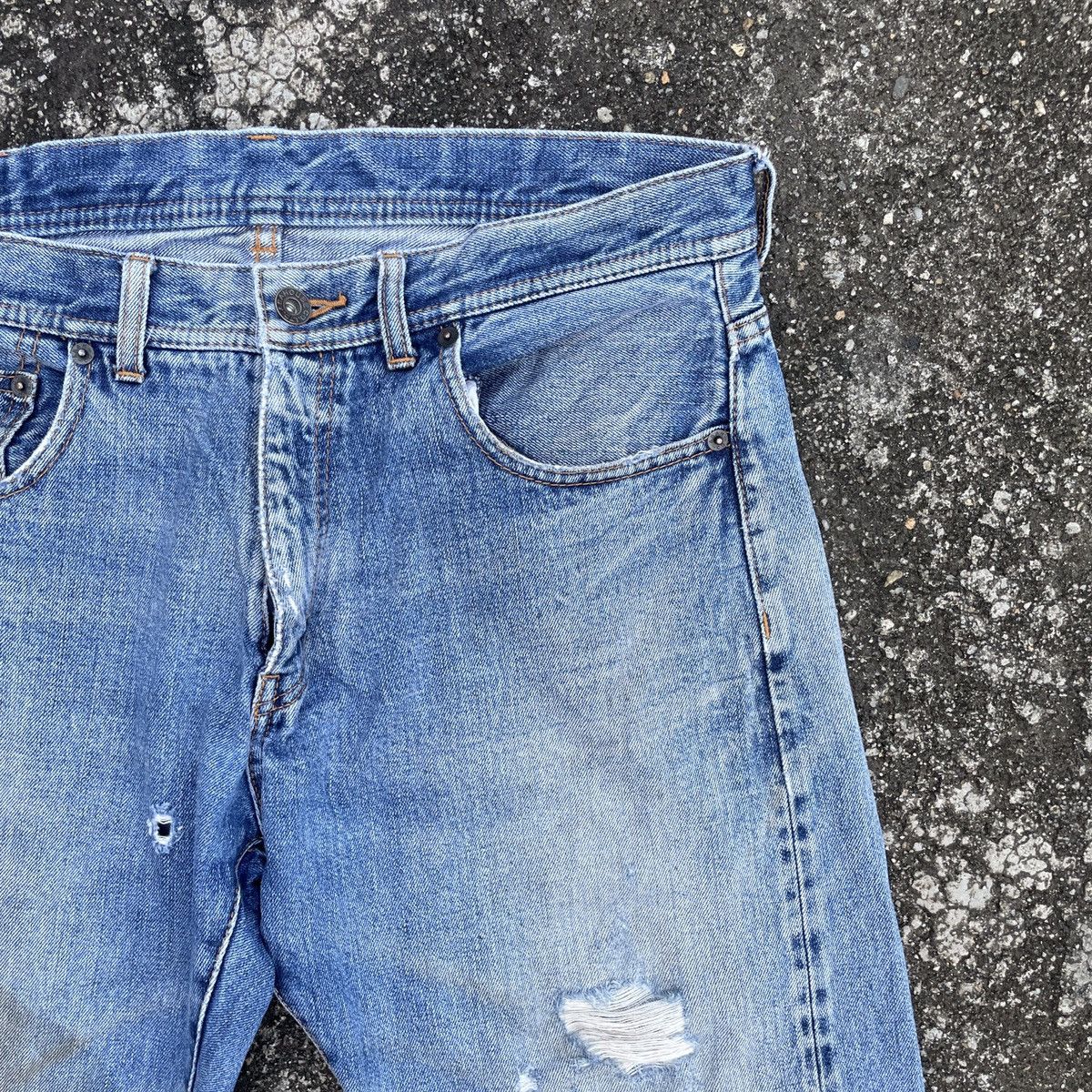 ABAHOUSE Vintage Abahouse Distressed Denim Jeans Size US 33 - 2 Thumbnail
