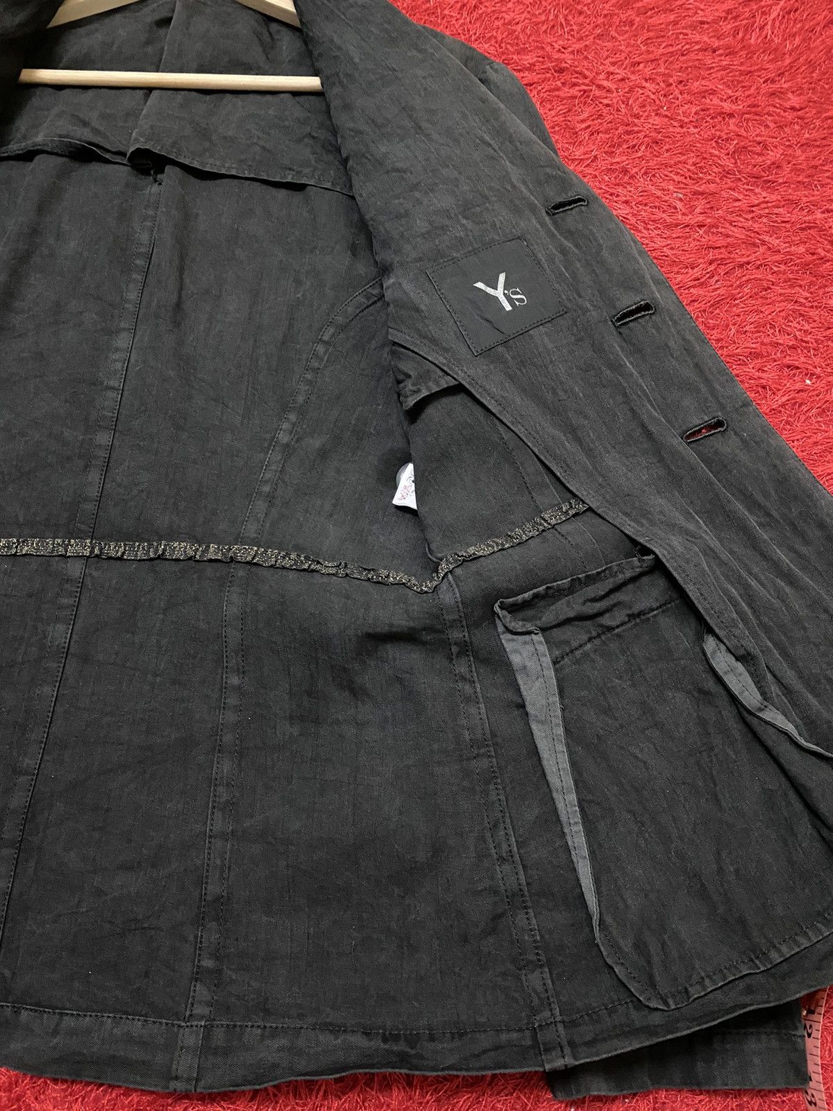 Vintage × Y's × Yohji Yamamoto VINTAGE YOHJI YAMAMOTO LOVE COLLAR OLD BLACK COAT Size S / US 4 / IT 40 - 8 Thumbnail