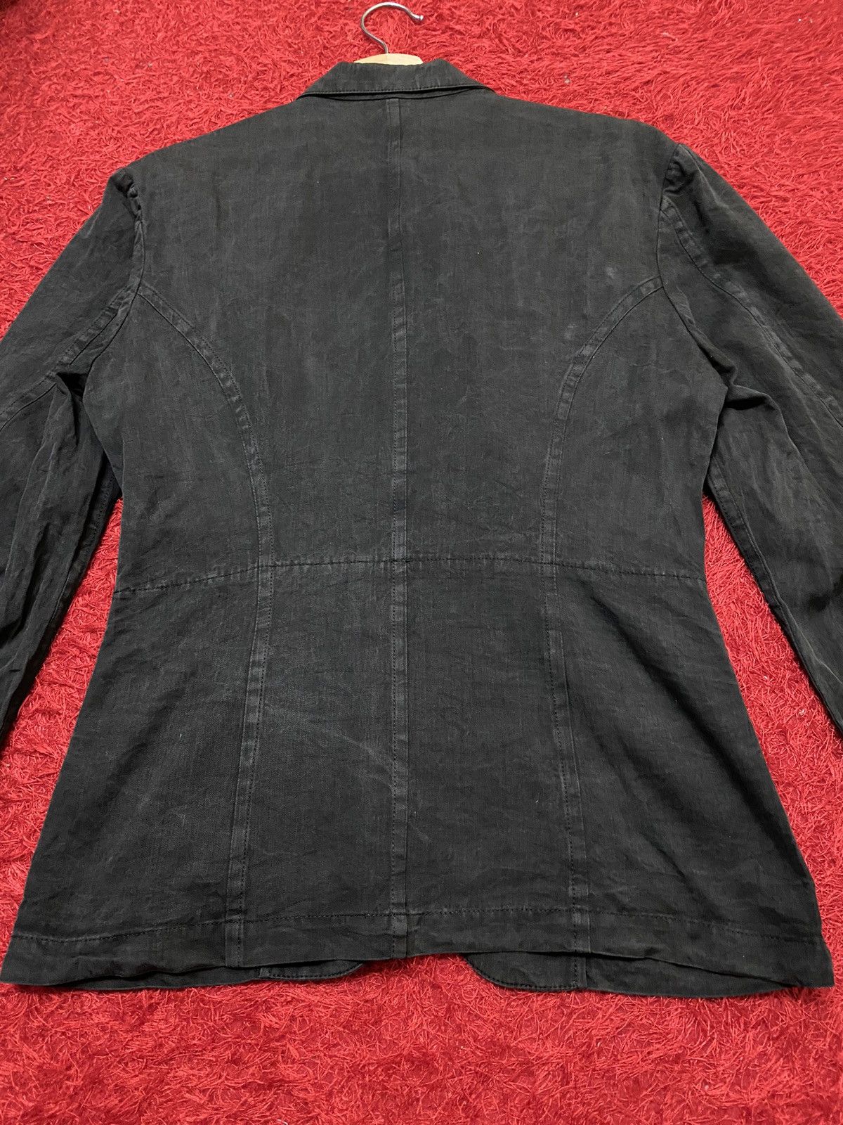 Vintage × Y's × Yohji Yamamoto VINTAGE YOHJI YAMAMOTO LOVE COLLAR OLD BLACK COAT Size S / US 4 / IT 40 - 4 Thumbnail