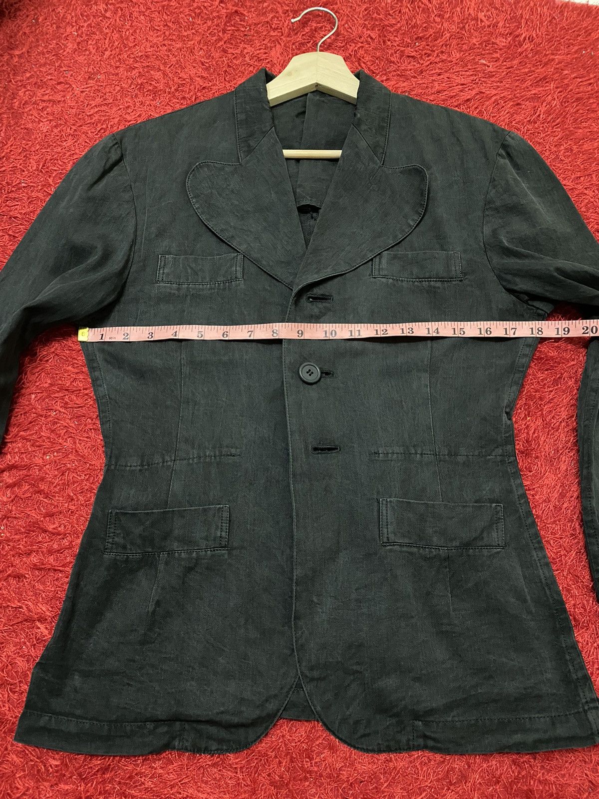 Vintage × Y's × Yohji Yamamoto VINTAGE YOHJI YAMAMOTO LOVE COLLAR OLD BLACK COAT Size S / US 4 / IT 40 - 12 Thumbnail
