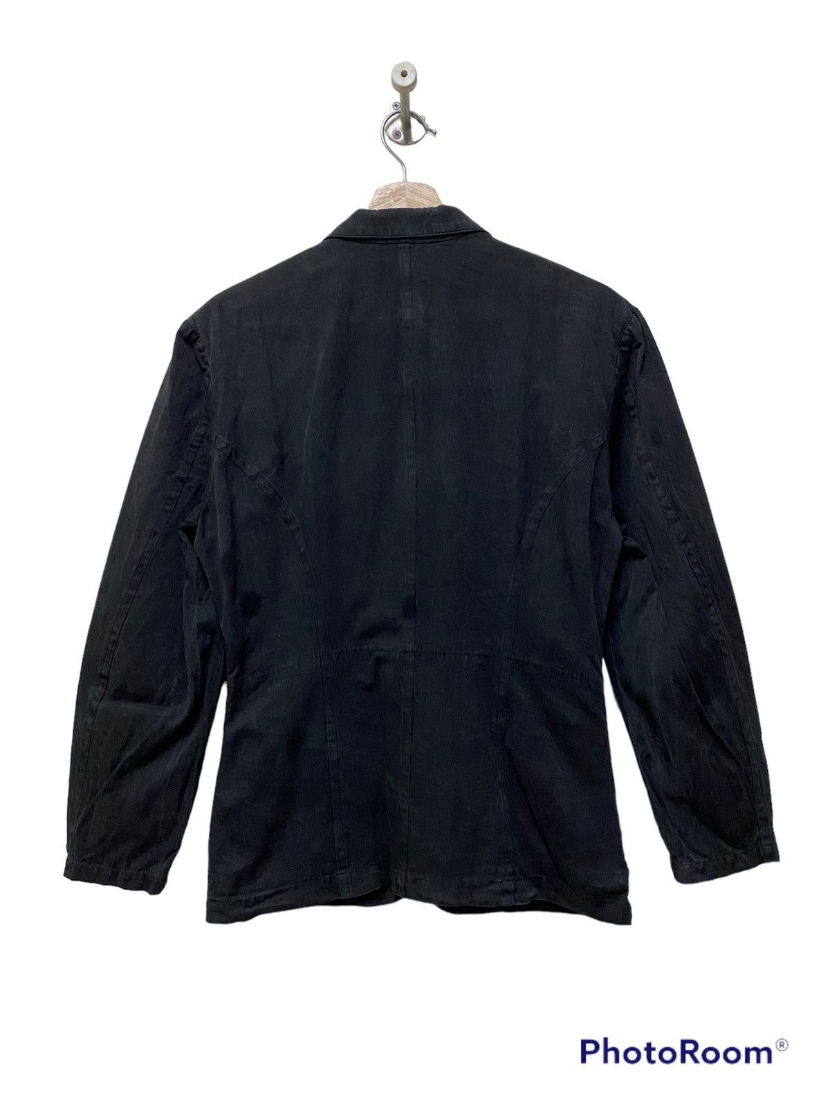 Vintage × Y's × Yohji Yamamoto VINTAGE YOHJI YAMAMOTO LOVE COLLAR OLD BLACK COAT Size S / US 4 / IT 40 - 2 Thumbnail