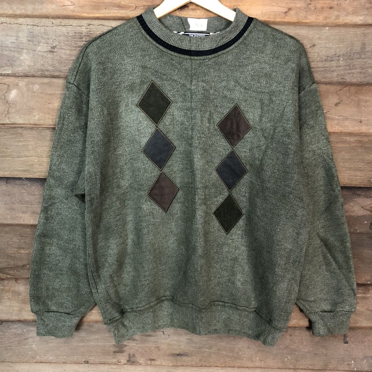 Homespun Knitwear × Japanese Brand × Vintage Ingresso vintage Green Shag Shaggy Knitwear #096B Size US L / EU 52-54 / 3 - 8 Thumbnail