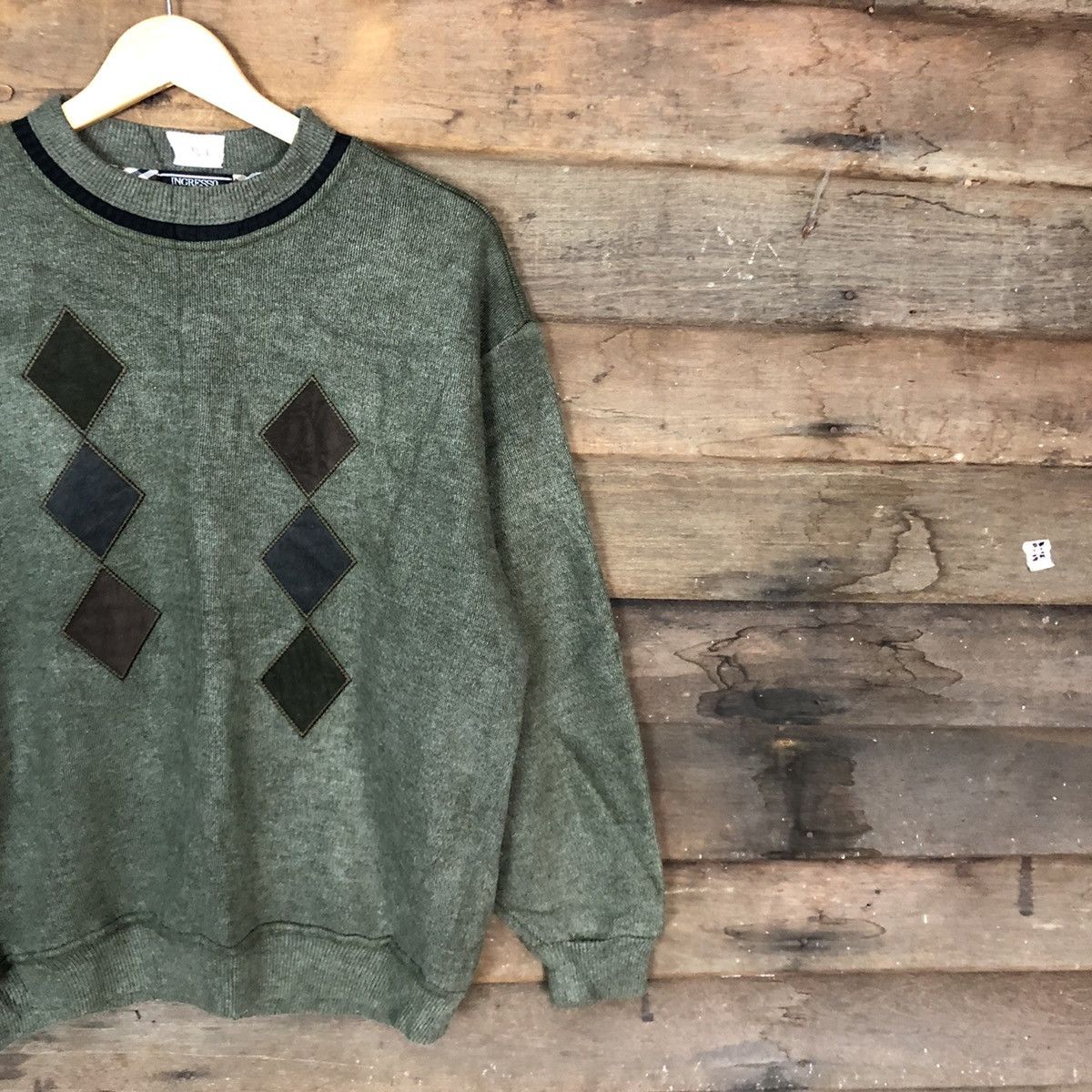Homespun Knitwear × Japanese Brand × Vintage Ingresso vintage Green Shag Shaggy Knitwear #096B Size US L / EU 52-54 / 3 - 5 Thumbnail
