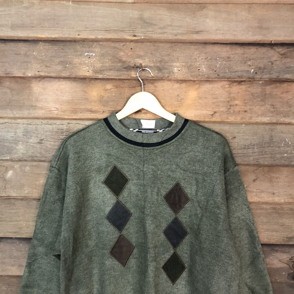Homespun Knitwear × Japanese Brand × Vintage Ingresso vintage Green Shag Shaggy Knitwear #096B Size US L / EU 52-54 / 3 - 9 Thumbnail