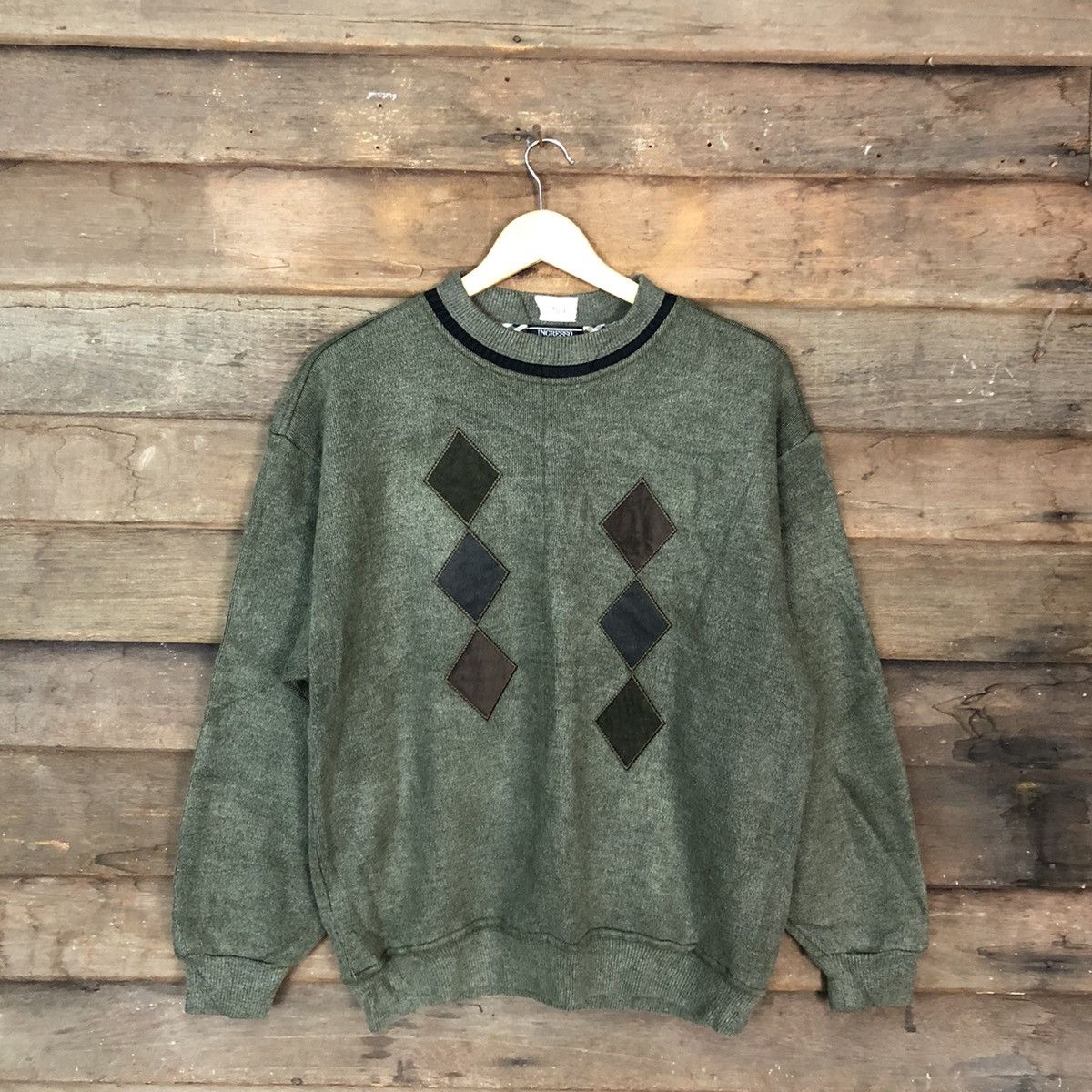 Homespun Knitwear × Japanese Brand × Vintage Ingresso vintage Green Shag Shaggy Knitwear #096B Size US L / EU 52-54 / 3 - 3 Thumbnail