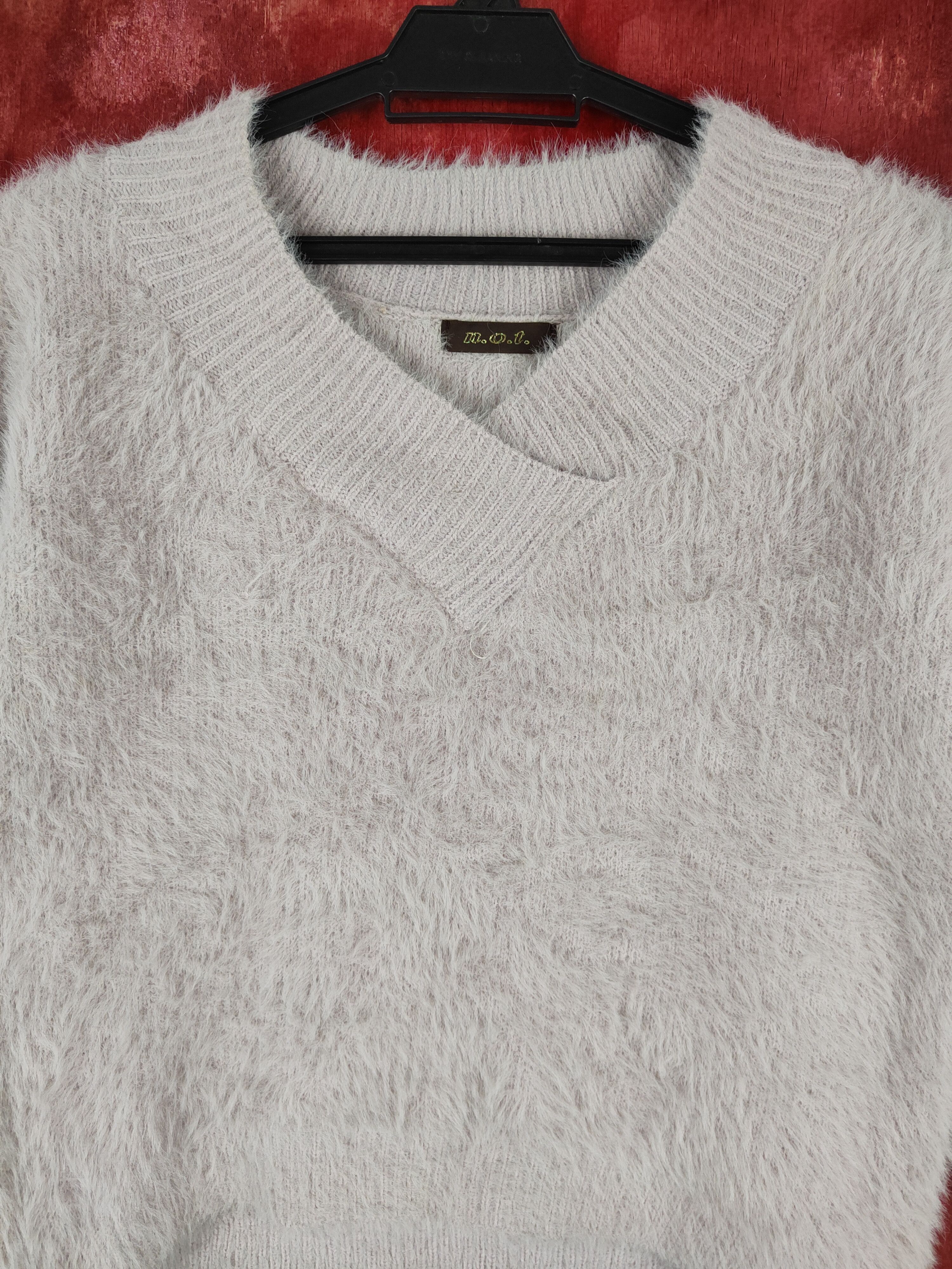 Japanese Brand n.o.t Soft Purple Shag Shaggy Fur Mohair Knitwear #S802 Size S / US 4 / IT 40 - 2 Thumbnail