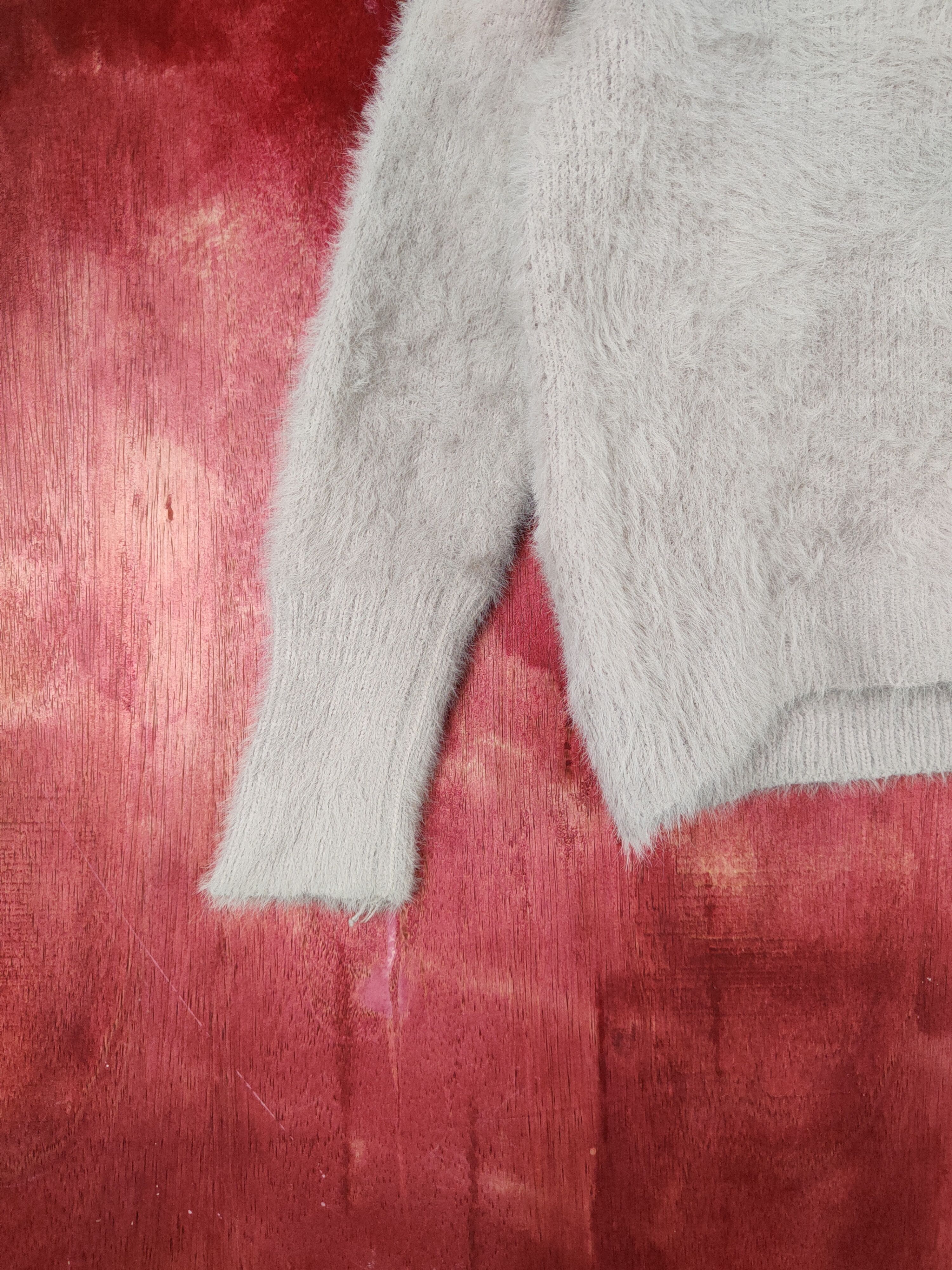 Japanese Brand n.o.t Soft Purple Shag Shaggy Fur Mohair Knitwear #S802 Size S / US 4 / IT 40 - 4 Thumbnail