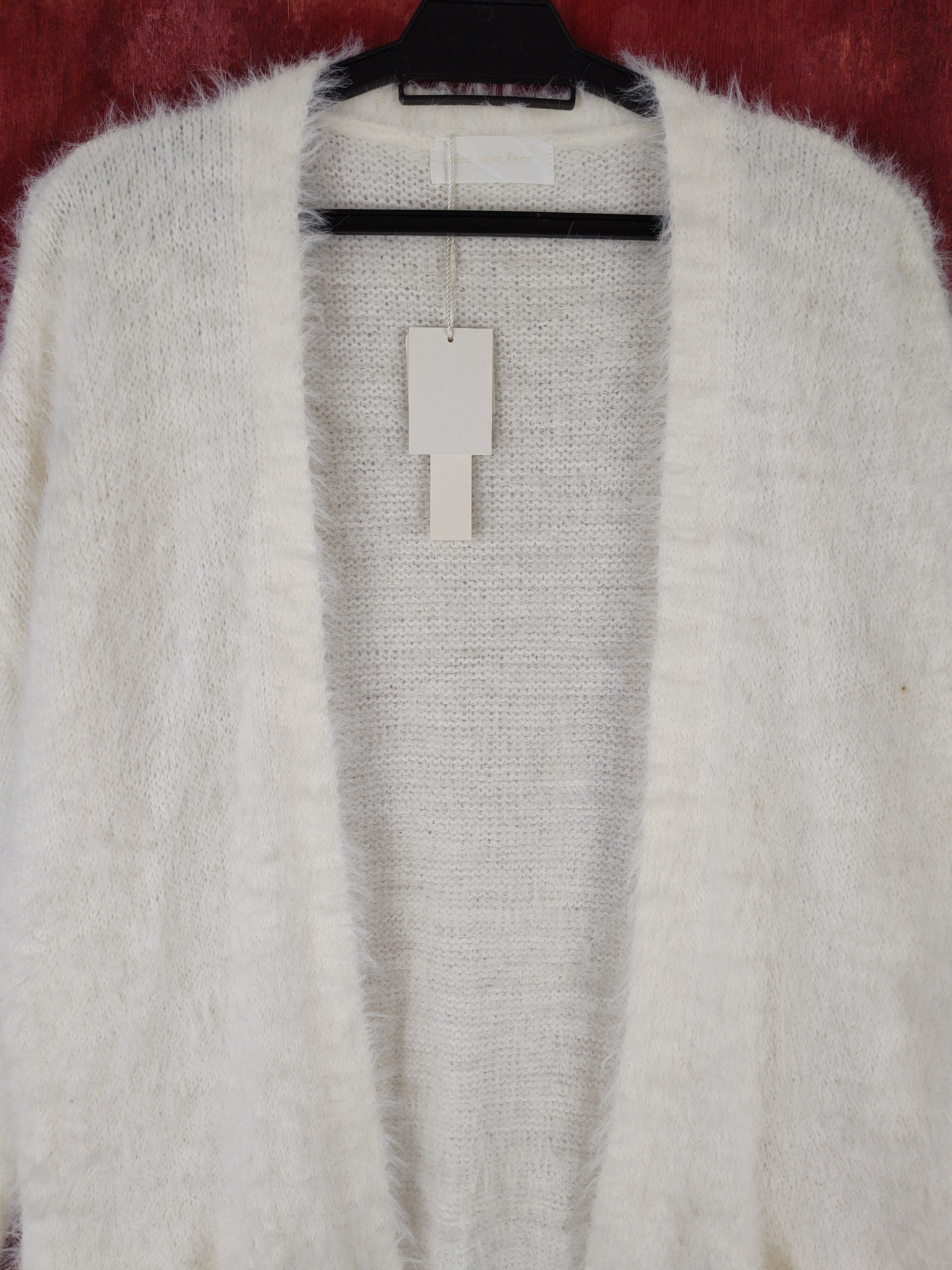 Homespun Knitwear × Japanese Brand abc une face Ivory Shag Shaggy Fur Mohair Cardigan #S805 Size US M / EU 48-50 / 2 - 2 Thumbnail