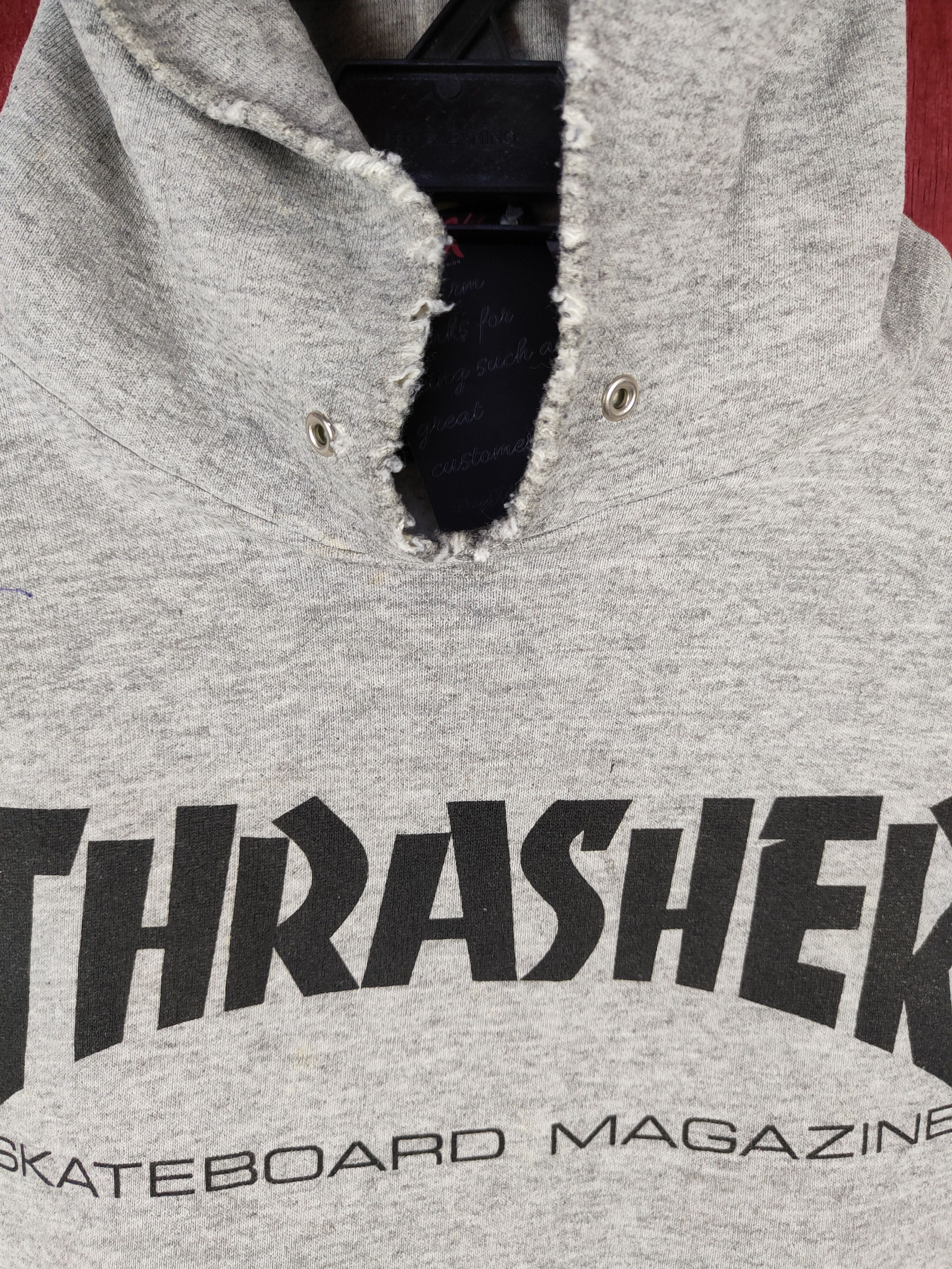 Thrasher Thrasher distressed vintage thrashed hoodie Gray #4815 Size US XL / EU 56 / 4 - 3 Thumbnail