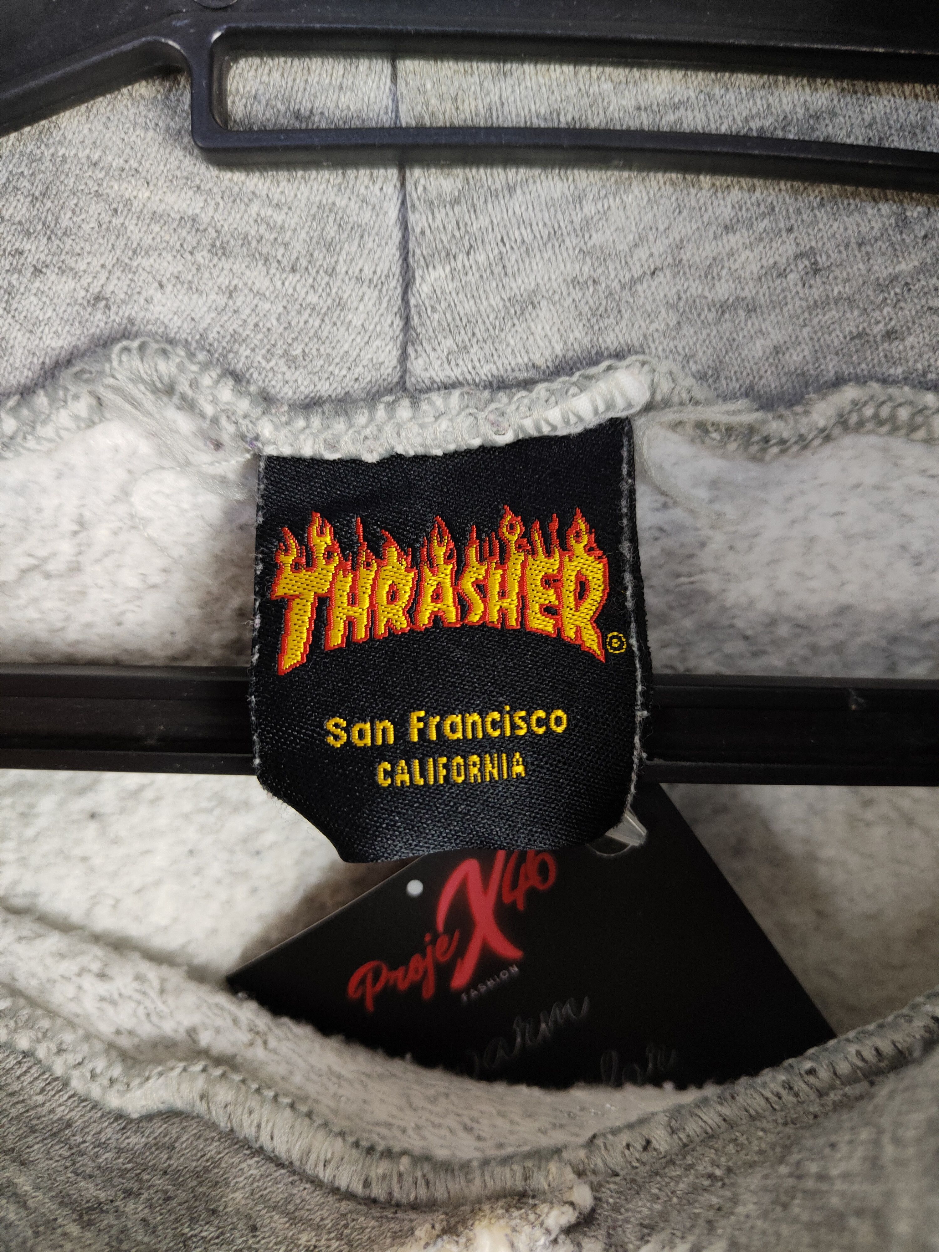 Thrasher Thrasher distressed vintage thrashed hoodie Gray #4815 Size US XL / EU 56 / 4 - 13 Thumbnail