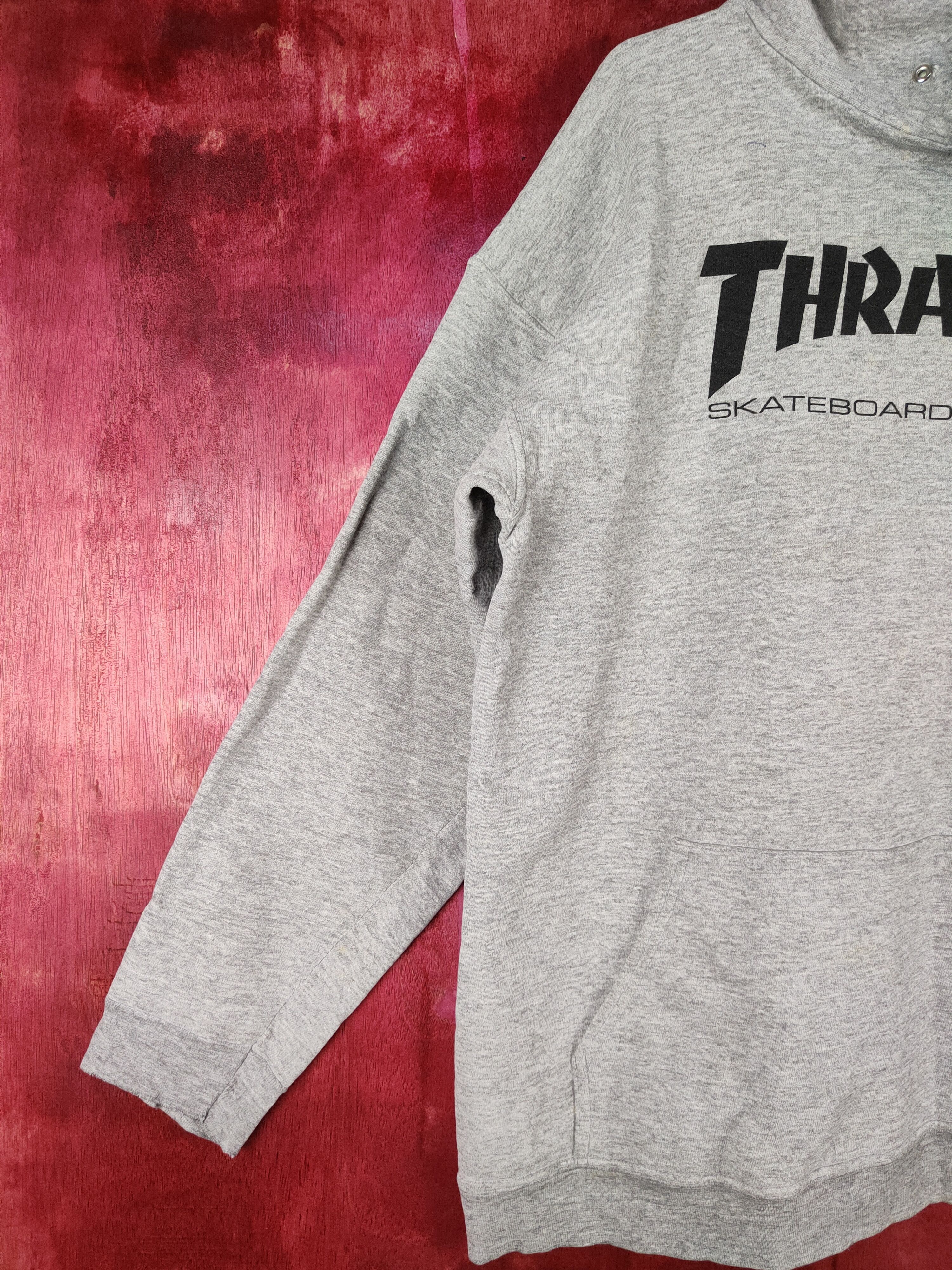 Thrasher Thrasher distressed vintage thrashed hoodie Gray #4815 Size US XL / EU 56 / 4 - 5 Thumbnail