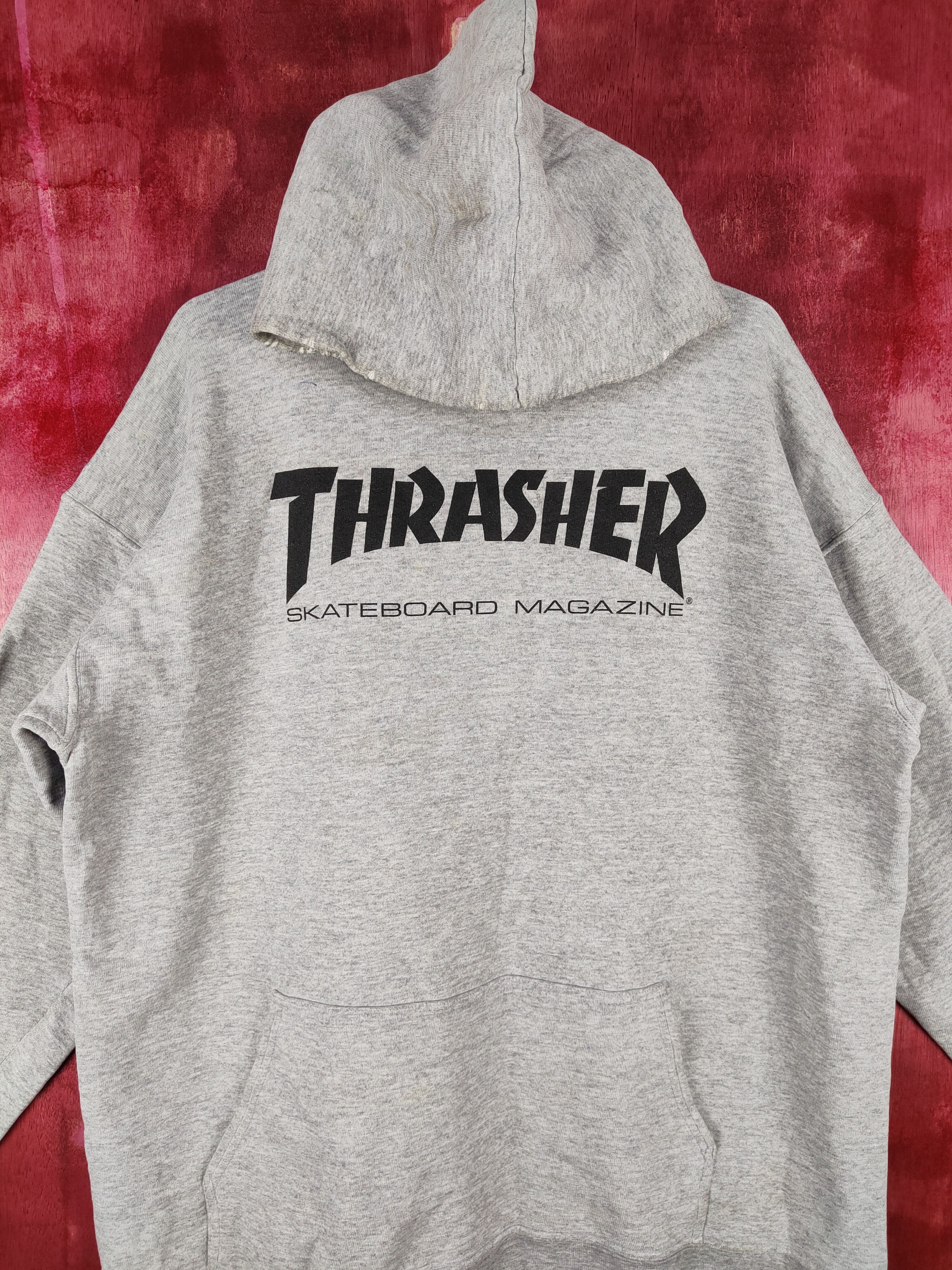 Thrasher Thrasher distressed vintage thrashed hoodie Gray #4815 Size US XL / EU 56 / 4 - 2 Thumbnail