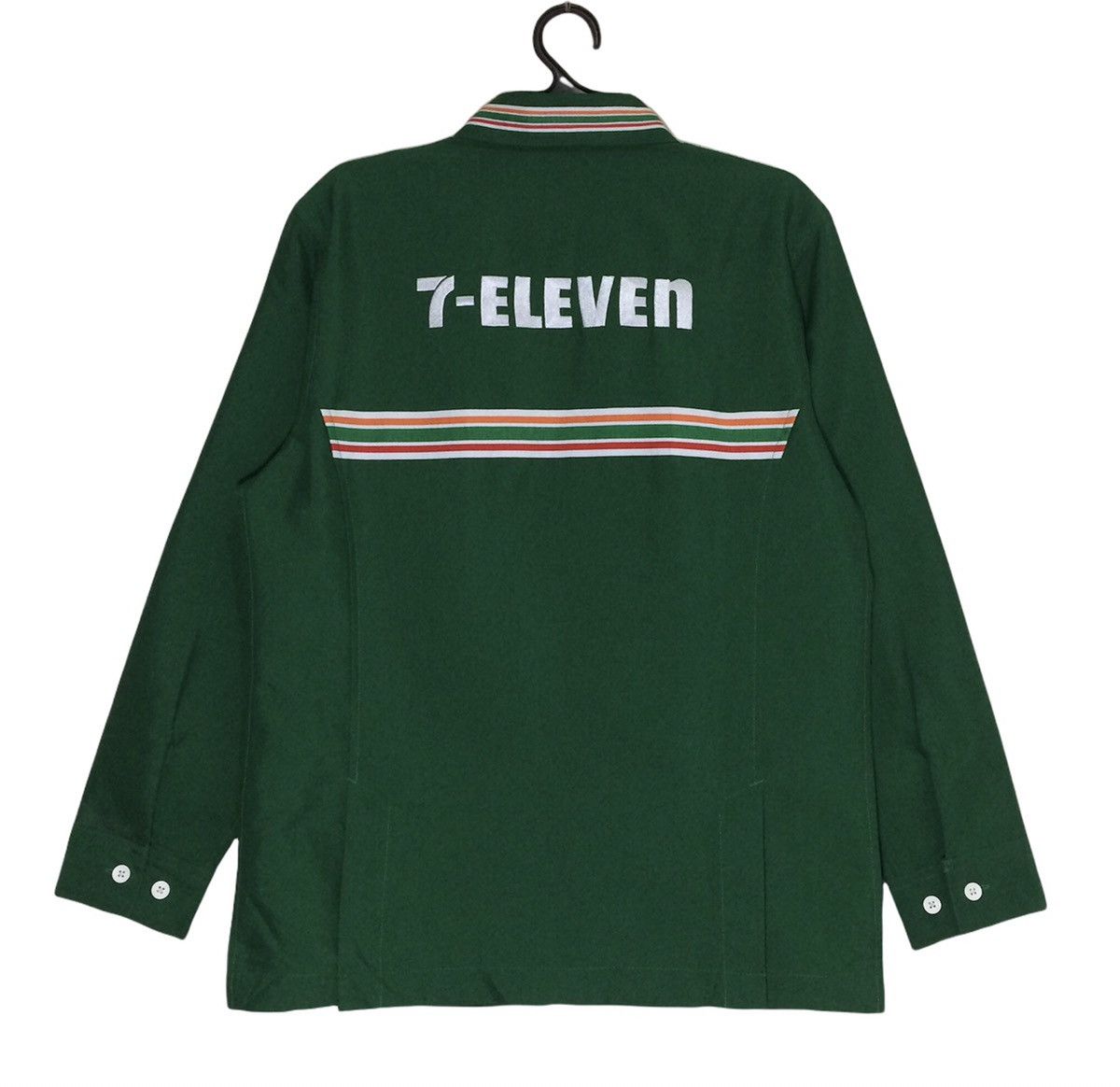 Japanese Brand 7-11 seven Eleven Zipper Shirt Uniform Vintage Size US S / EU 44-46 / 1 - 4 Thumbnail