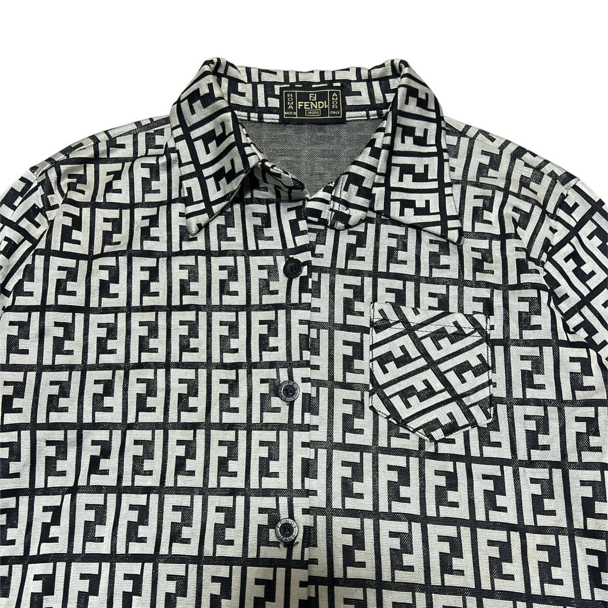 Fendi Fendi Zucca Monogram silk shirt Size S / US 4 / IT 40 - 2 Thumbnail