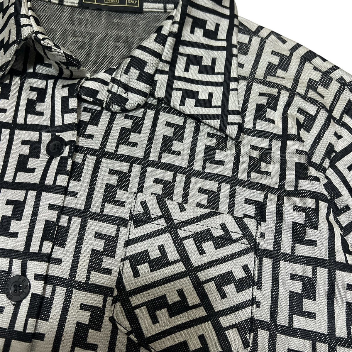 Fendi Fendi Zucca Monogram silk shirt Size S / US 4 / IT 40 - 5 Thumbnail