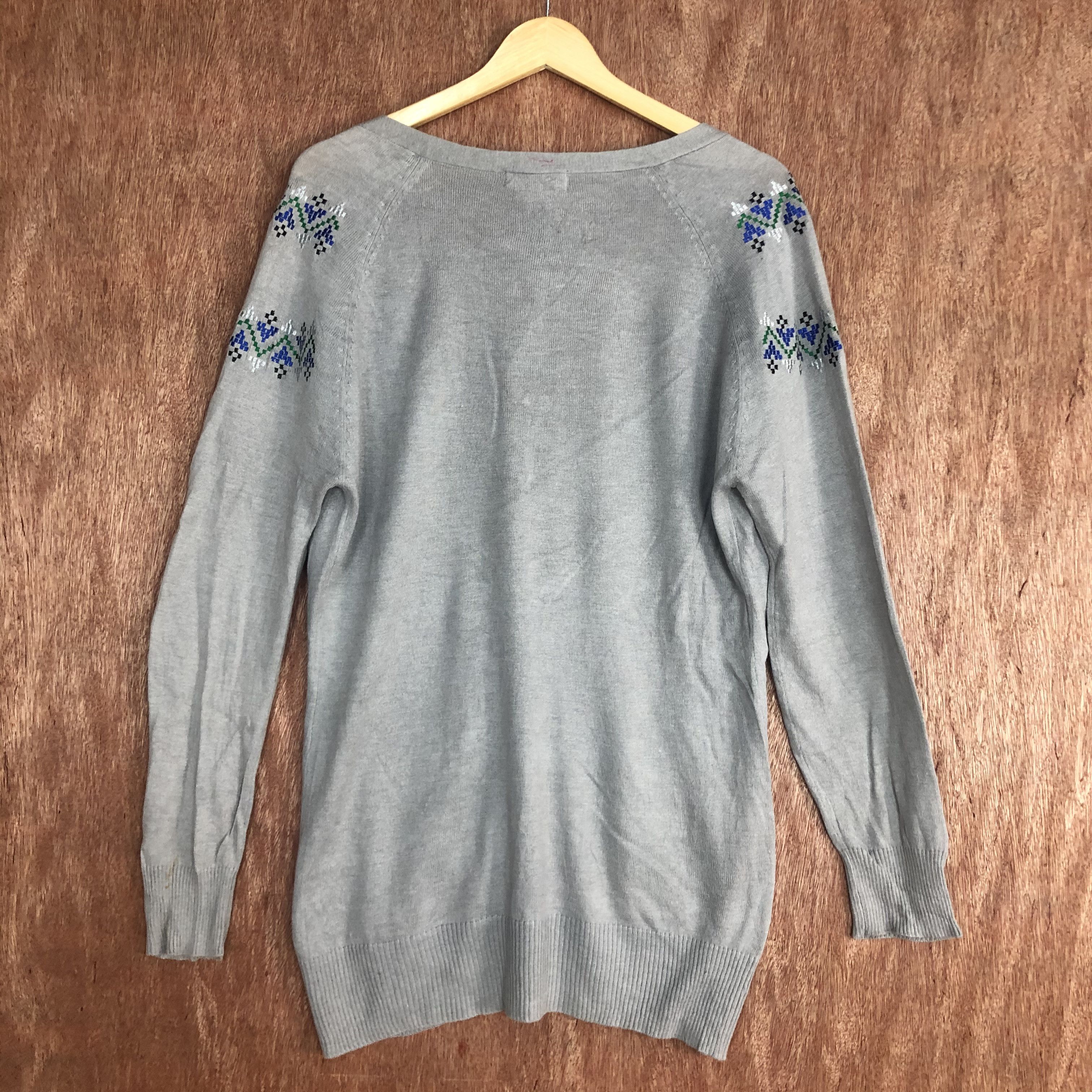 Japanese Brand DLL Material Girl skull Grey Cardigan knitwear #c510 Size XL / US 12-14 / IT 48-50 - 11 Thumbnail