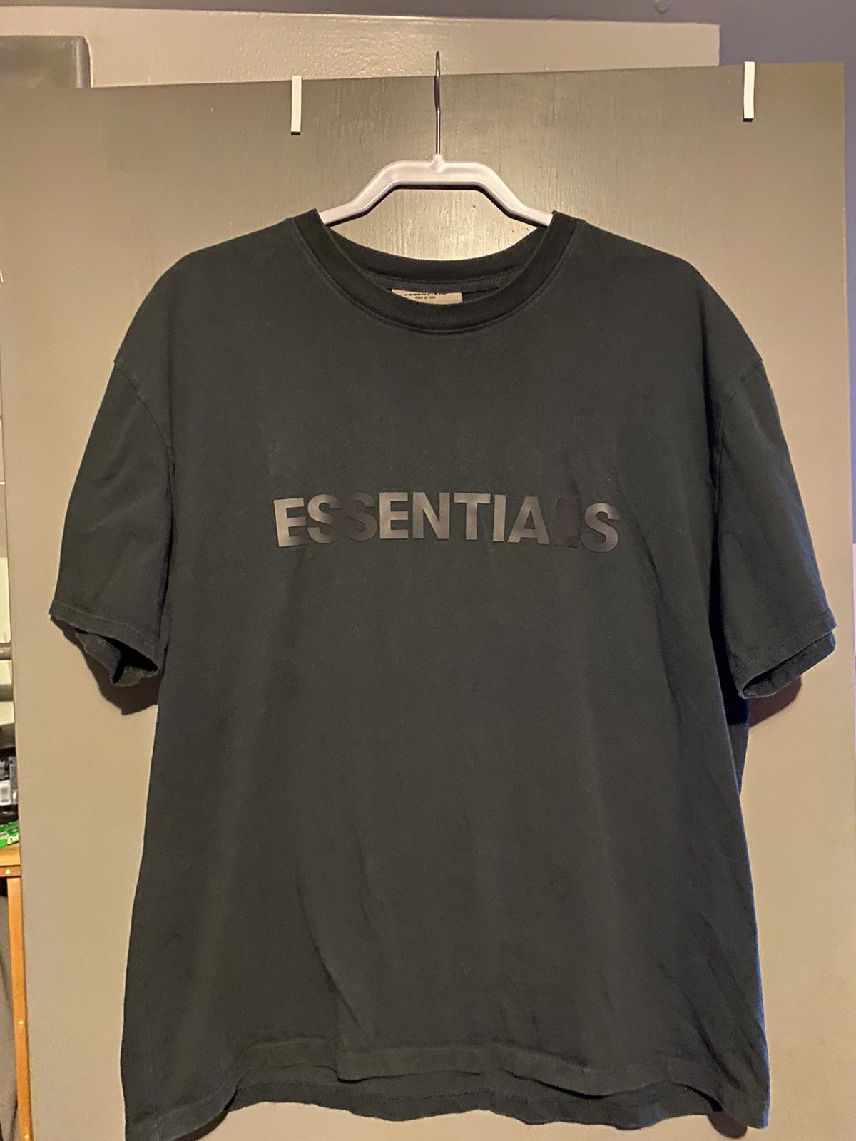 Black Essentials Logo Tee Size Med