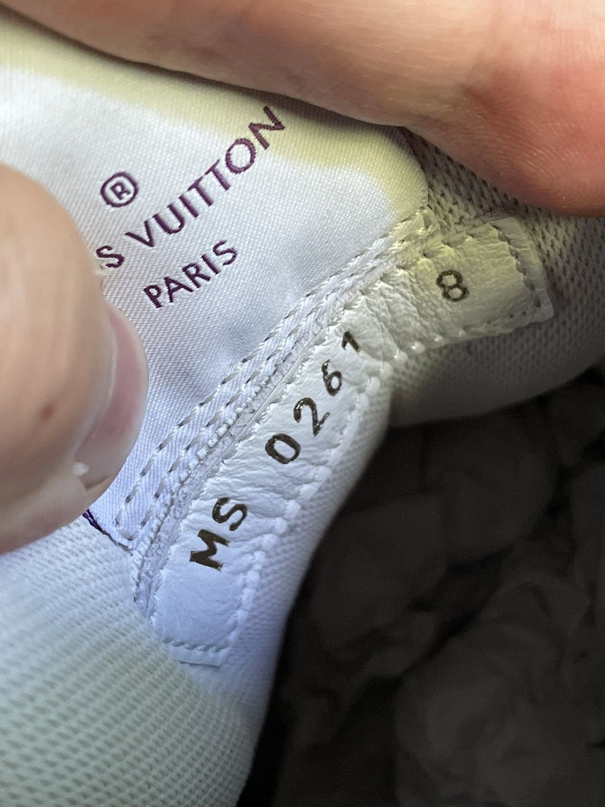 Louis Vuitton Louis Vuitton White Purple Mesh Strap Trainer Sneaker Size US 9 / EU 42 - 10 Thumbnail