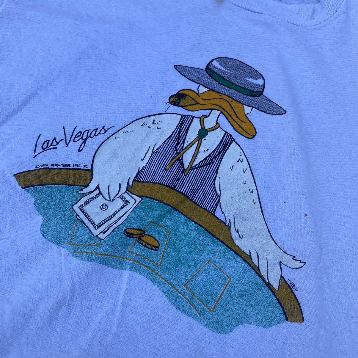 image of Movie x Vintage Super Disney Scrooge Mcduck Mickey Vintage 1987 T-Shirt in White, Men's (Size Large