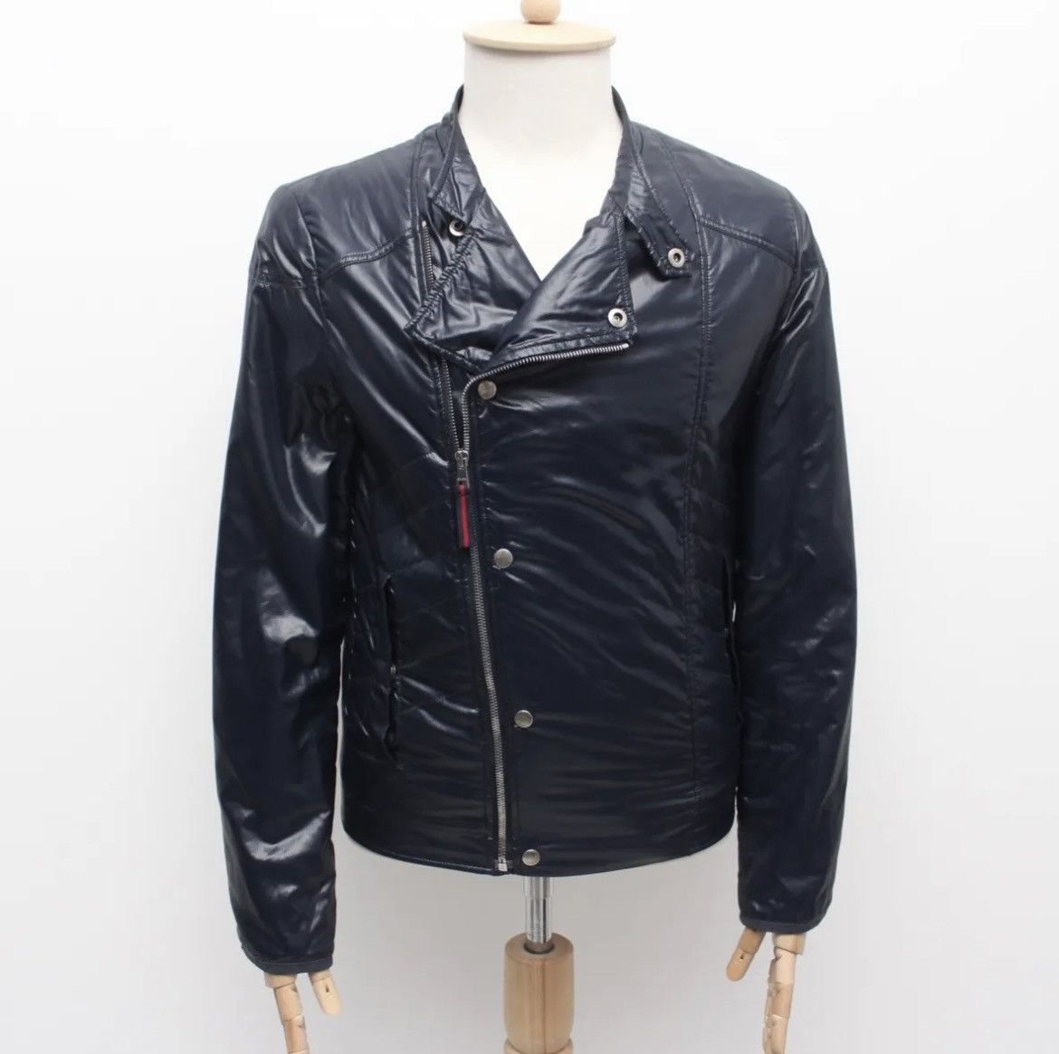 Gucci Men's RARE GUCCI Biker Full Zip Jacket Quilted Navy 50 ~S-M Size US M / EU 48-50 / 2 - 2 Thumbnail