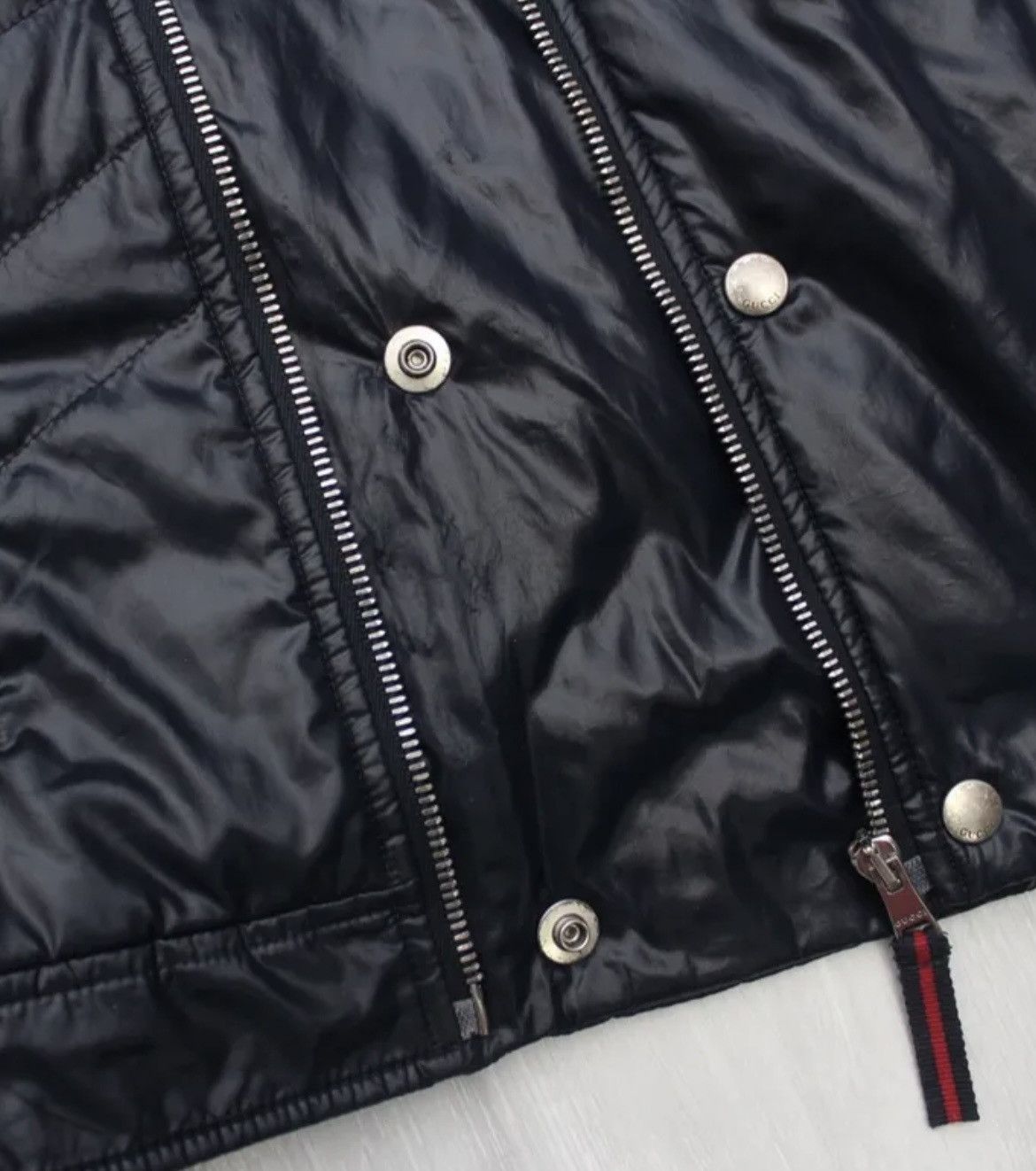 Gucci Men's RARE GUCCI Biker Full Zip Jacket Quilted Navy 50 ~S-M Size US M / EU 48-50 / 2 - 21 Thumbnail