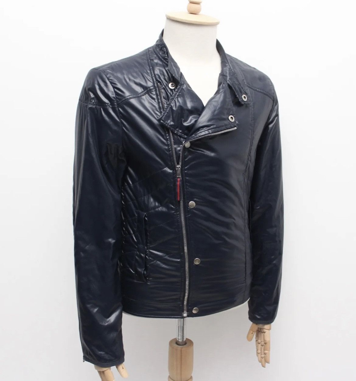 Gucci Men's RARE GUCCI Biker Full Zip Jacket Quilted Navy 50 ~S-M Size US M / EU 48-50 / 2 - 9 Thumbnail