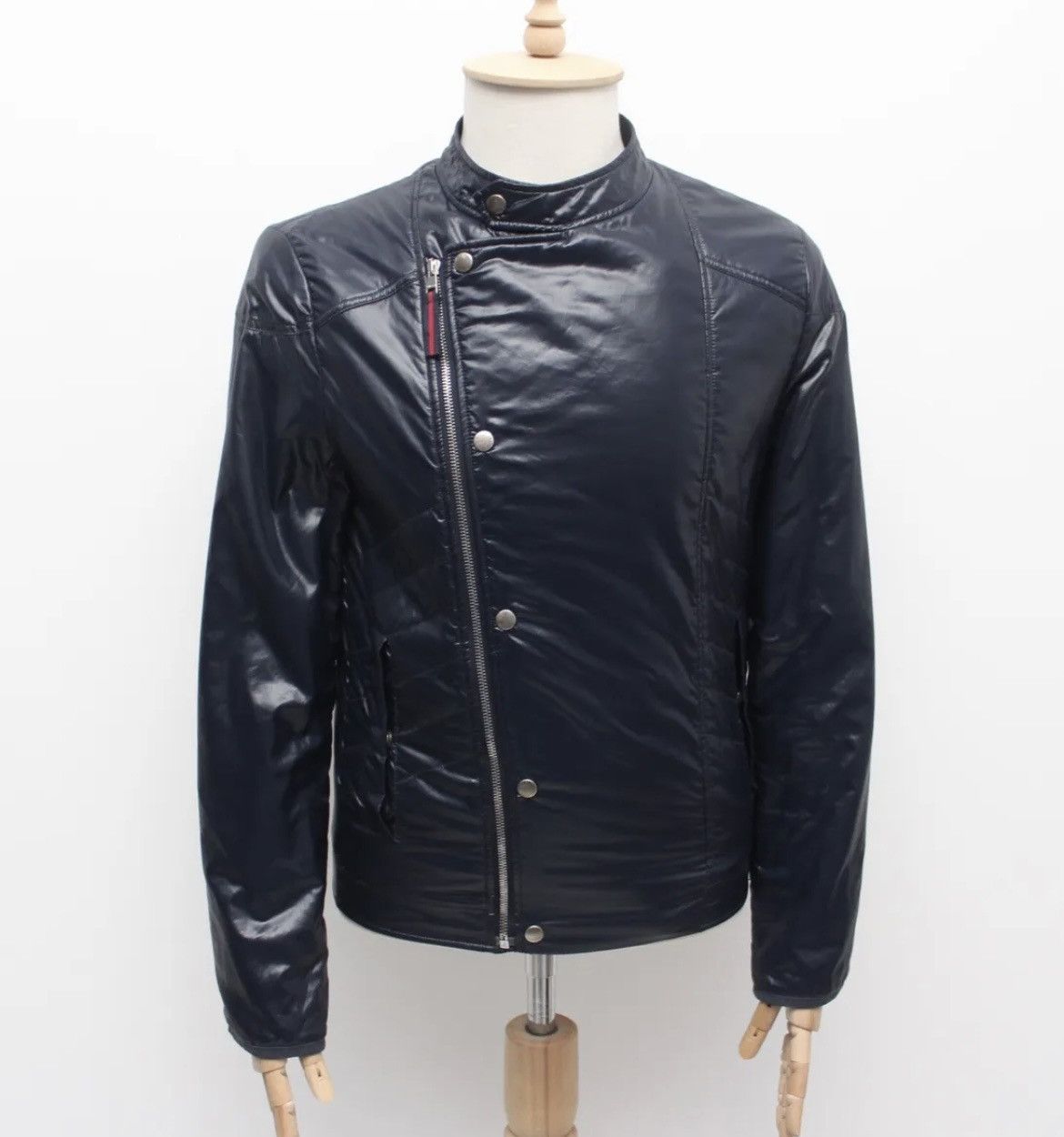 Gucci Men's RARE GUCCI Biker Full Zip Jacket Quilted Navy 50 ~S-M Size US M / EU 48-50 / 2 - 4 Thumbnail