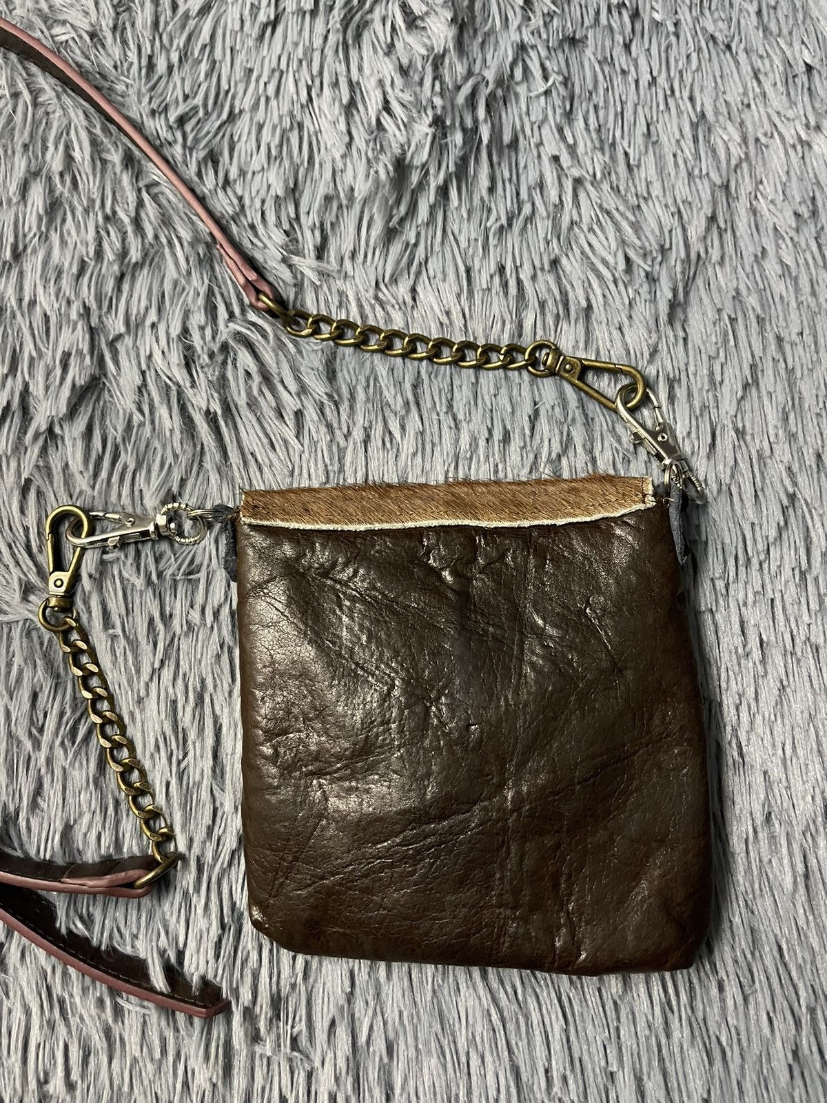 Japanese Brand × Vintage Cowboy Western Vintage 90s real fur / leather / wool bag Size ONE SIZE - 5 Thumbnail