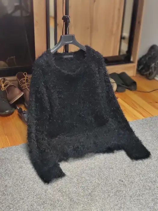 Japanese Brand Vintage 90's Japanese Black Mohair Style Fuzzy Sweater Size US S / EU 44-46 / 1 - 10 Thumbnail