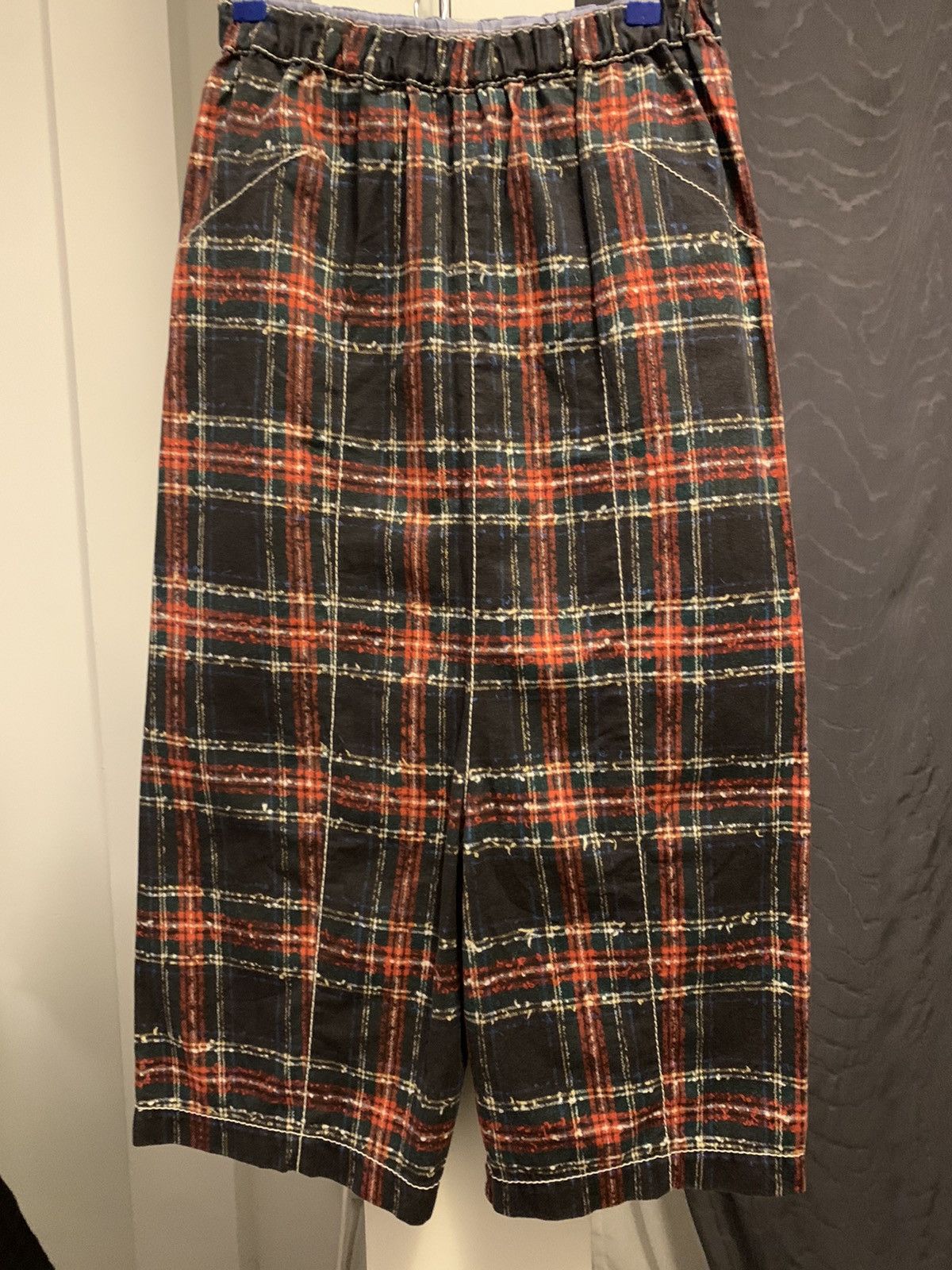 Comme des Garcons × Tricot Comme des Garcons Printed plaid drop pants Size 27" / US 4 / IT 40 - 2 Thumbnail