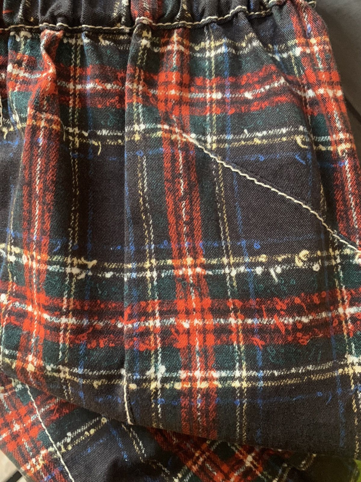 Comme des Garcons × Tricot Comme des Garcons Printed plaid drop pants Size 27" / US 4 / IT 40 - 3 Thumbnail