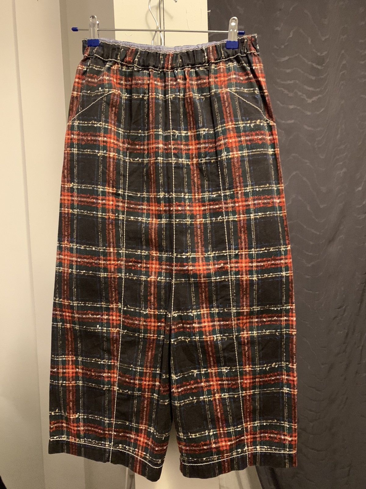 Comme des Garcons × Tricot Comme des Garcons Printed plaid drop pants Size 27" / US 4 / IT 40 - 1 Thumbnail
