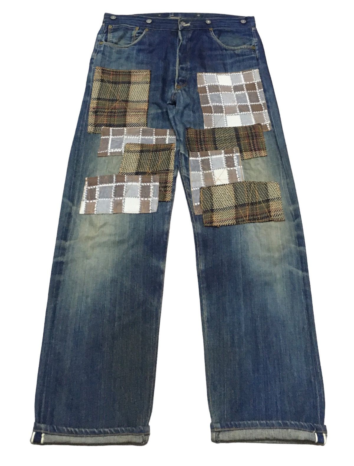 Levi's Rare Design Vintage Levis Lot 201 Buckle Belt Jeans 1990s Size US 36 / EU 52 - 1 Thumbnail