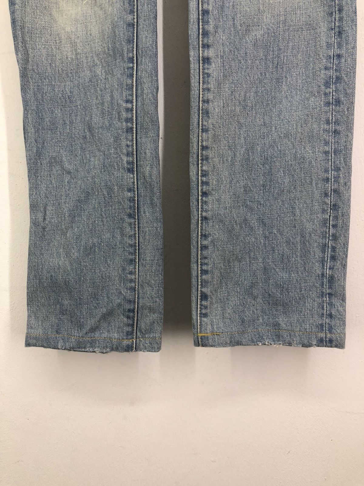 Japanese Brand Lowrys Farm Distressed Faded Blue Jeans