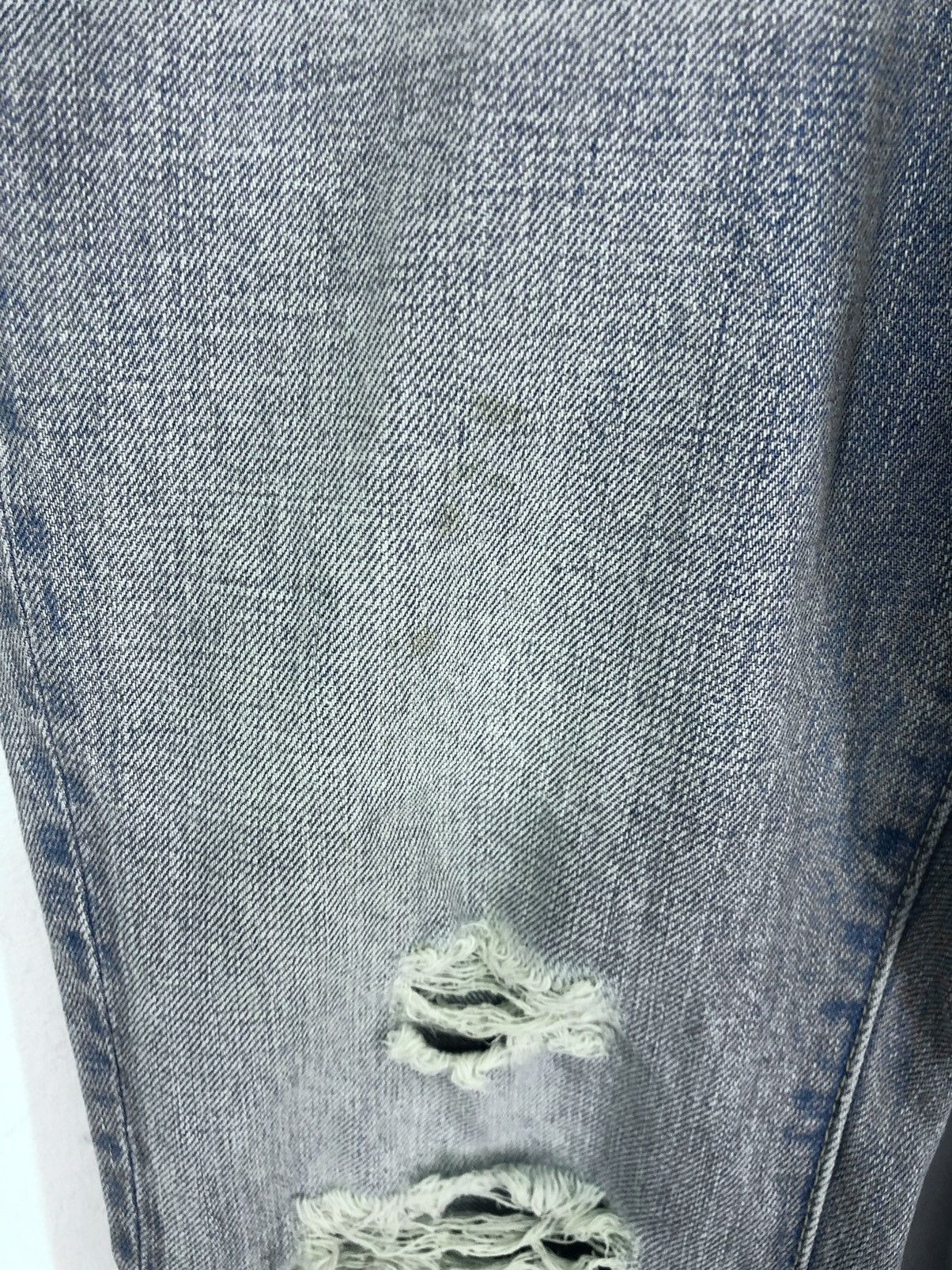 Japanese Brand Lowrys Farm Distressed Faded Blue Jeans