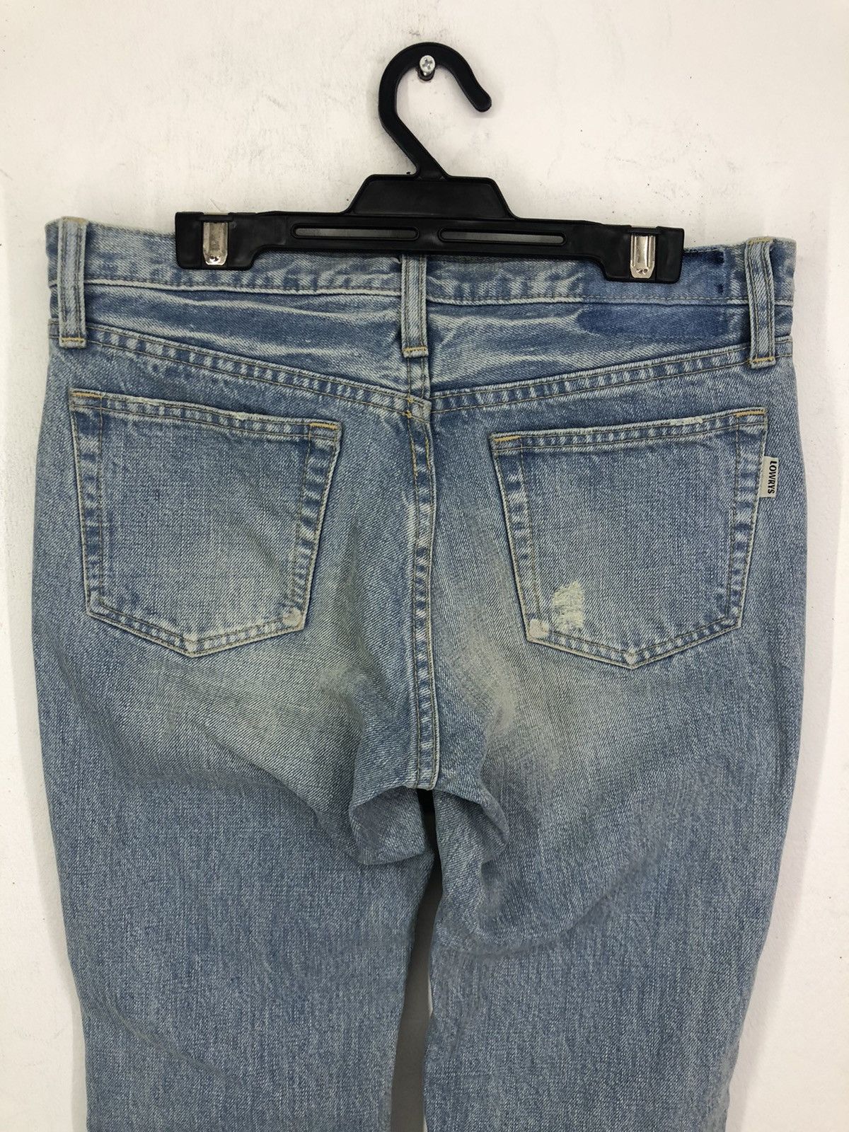 Japanese Brand Lowrys Farm Distressed Faded Blue Jeans