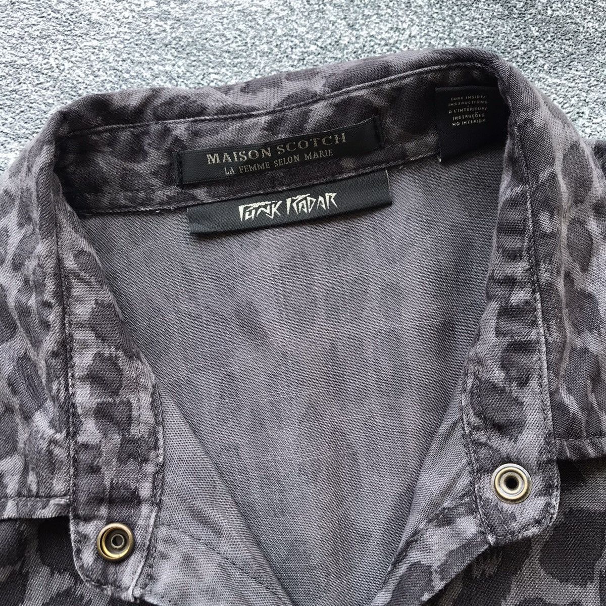 If Six Was Nine × Japanese Brand × Le Grande Bleu (L.G.B.) 🔥Maison scotch punk radar black Leopard shirt Size US M / EU 48-50 / 2 - 3 Thumbnail