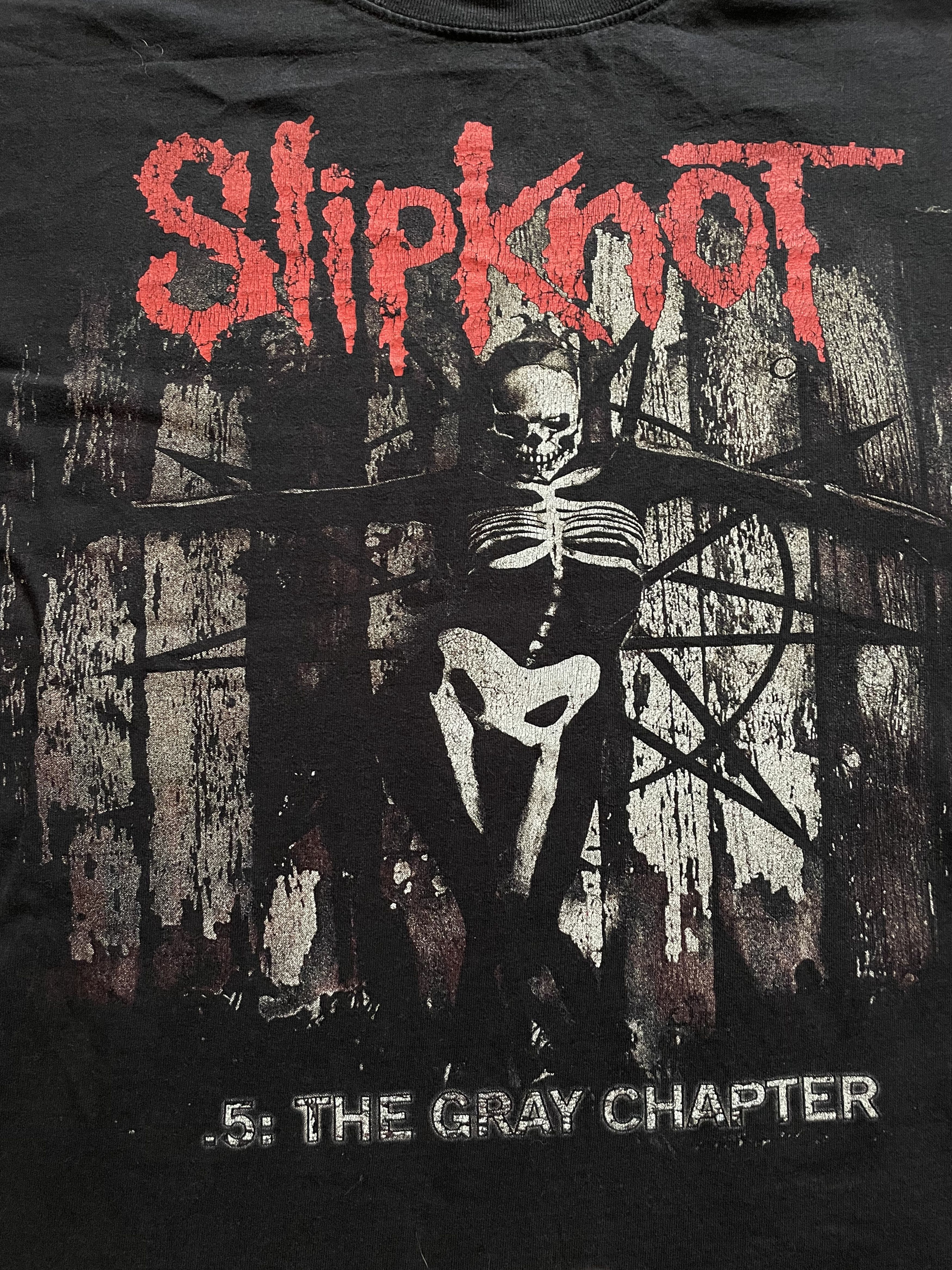 Band Tees × Slipknot Vintage Slipknot The Gray Chapter Tee Drill Hype Y2K Size US M / EU 48-50 / 2 - 3 Thumbnail