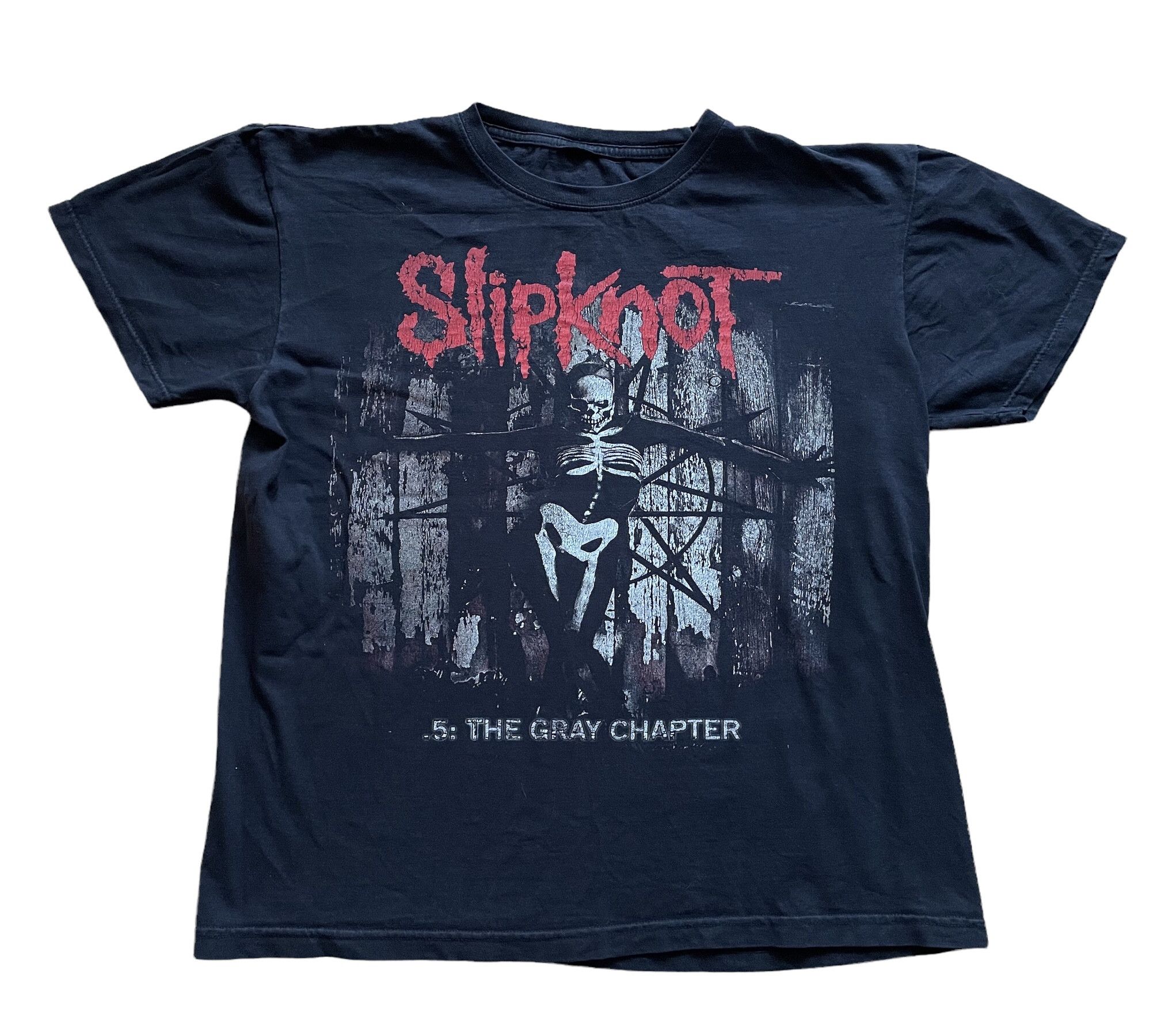 Band Tees × Slipknot Vintage Slipknot The Gray Chapter Tee Drill Hype Y2K Size US M / EU 48-50 / 2 - 1 Thumbnail