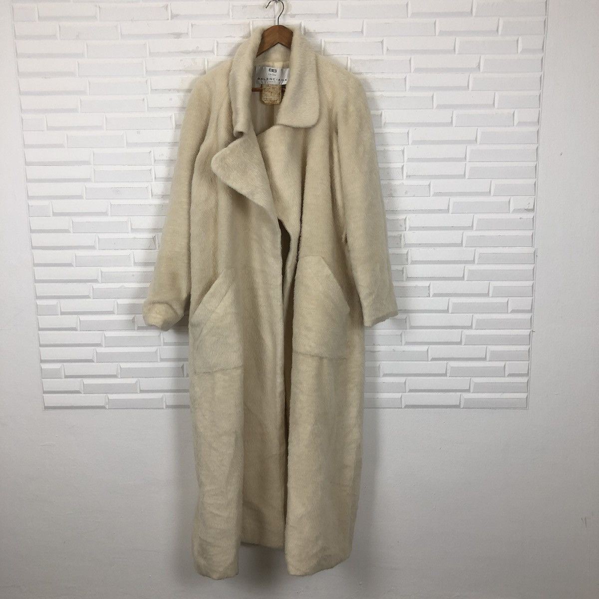 image of Balenciaga Bathrobe Jacket Made In France in Beige, Men's (Size Large)