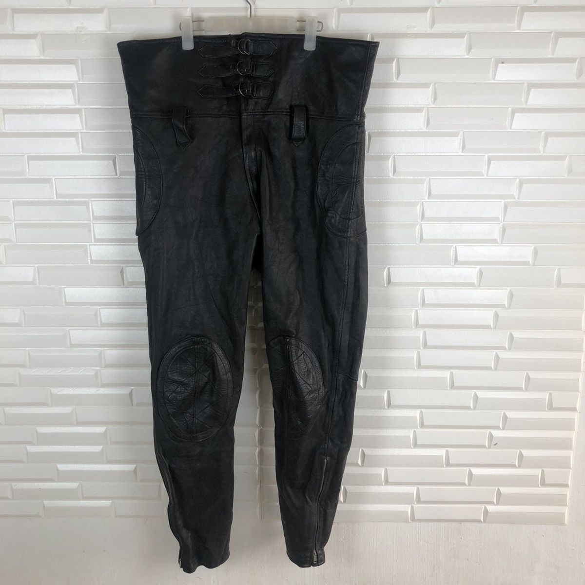 Japanese Brand ✈️🔥NANKAI RACING FULL LEATHER PANTS RARE🔥✈️ Size US 40 / EU 56 - 2 Thumbnail