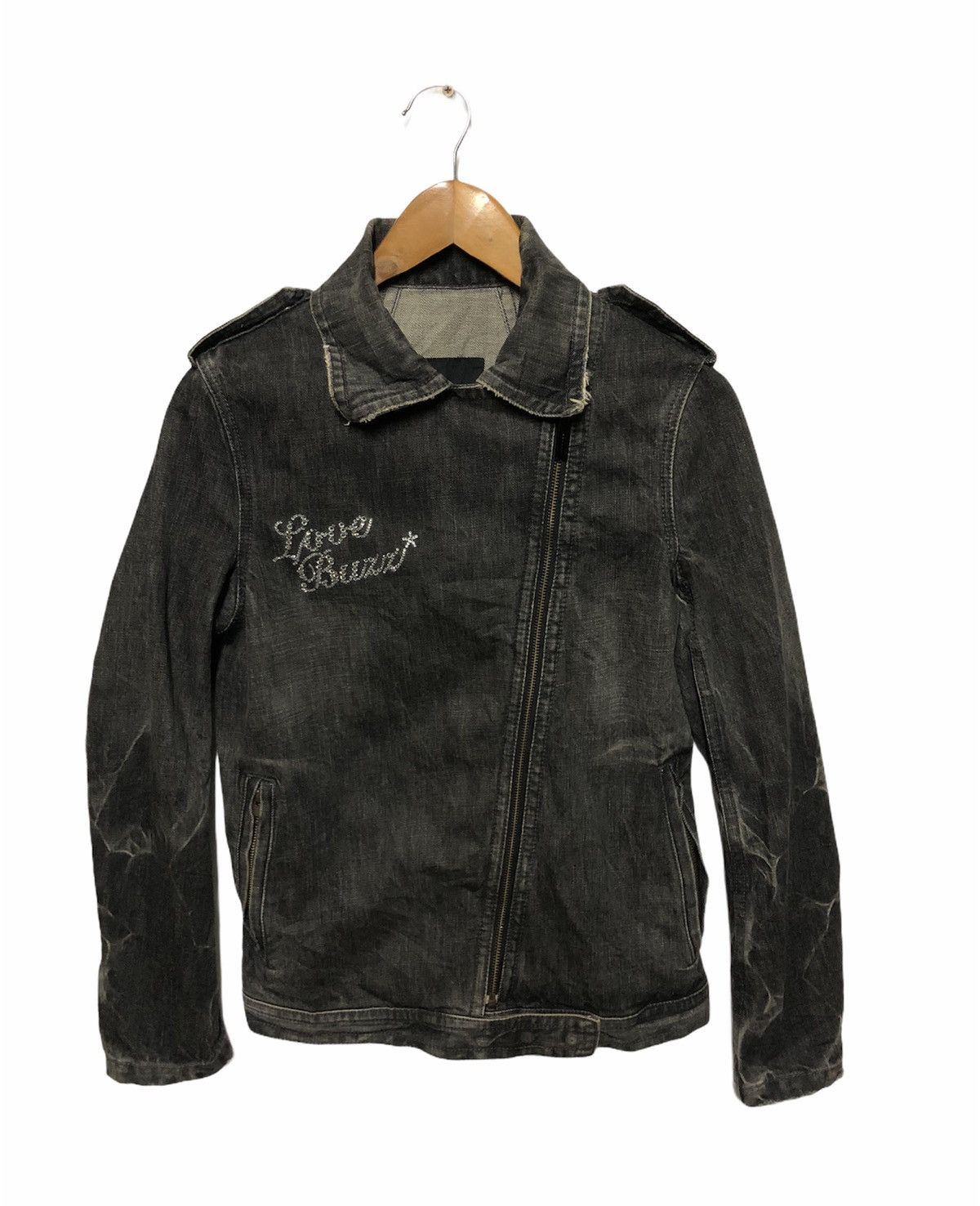 Hysteric Glamour HYSTERIC GLAMOUR DENIM DOUBLE COLLAR JACKET Size US S / EU 44-46 / 1 - 2 Thumbnail