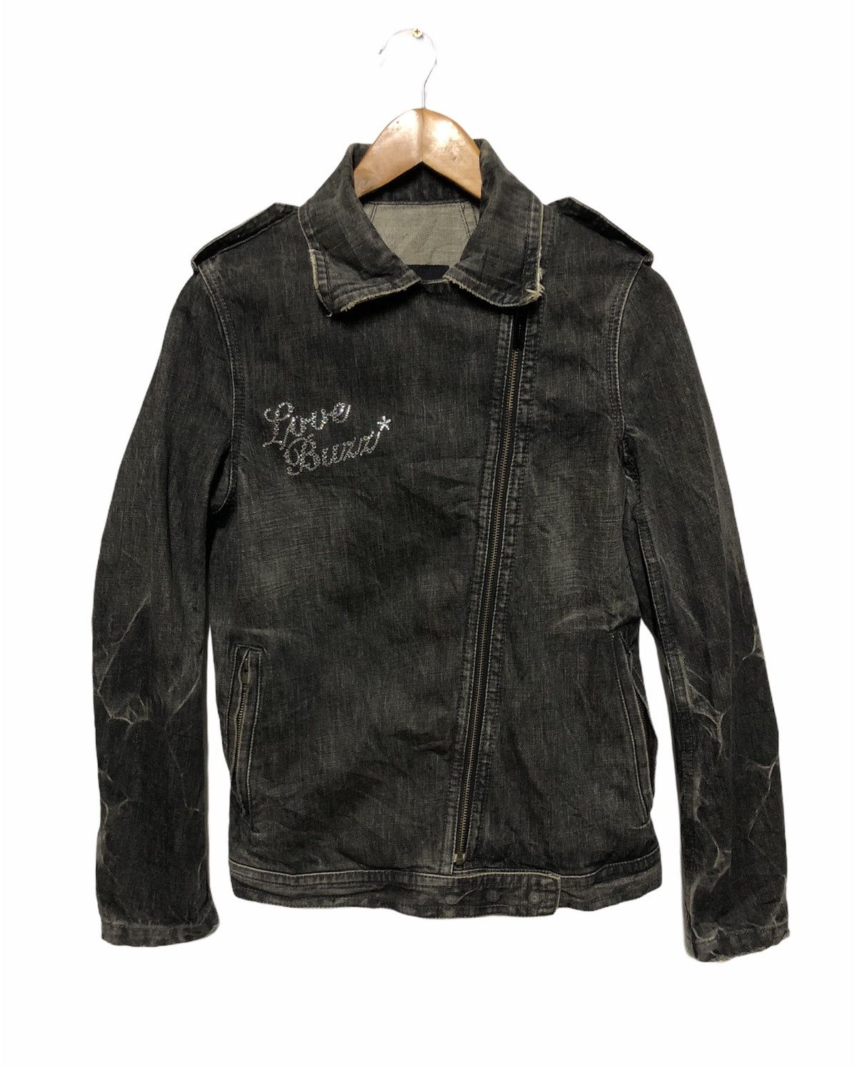 Hysteric Glamour HYSTERIC GLAMOUR DENIM DOUBLE COLLAR JACKET Size US S / EU 44-46 / 1 - 1 Thumbnail