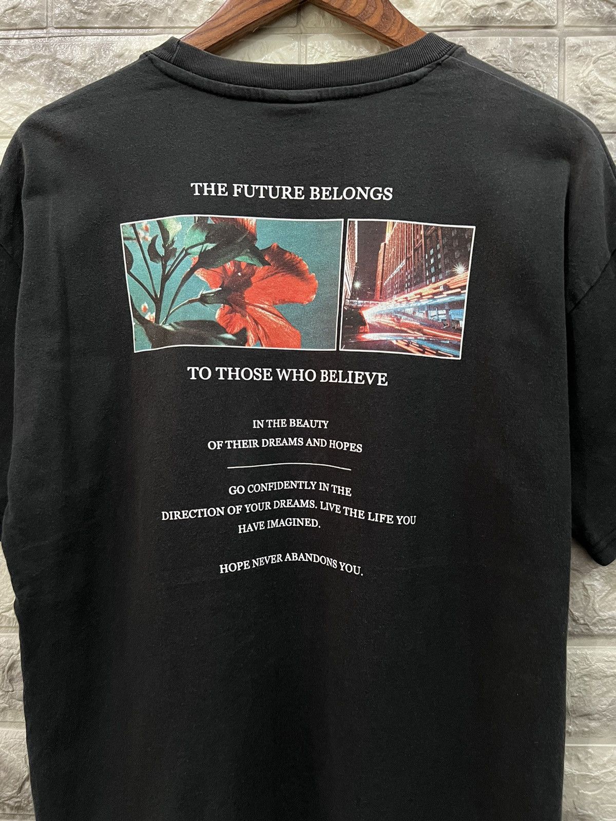 image of Vintage Rag Machine T-Shirt in Faded Black, Men's (Size Medium)