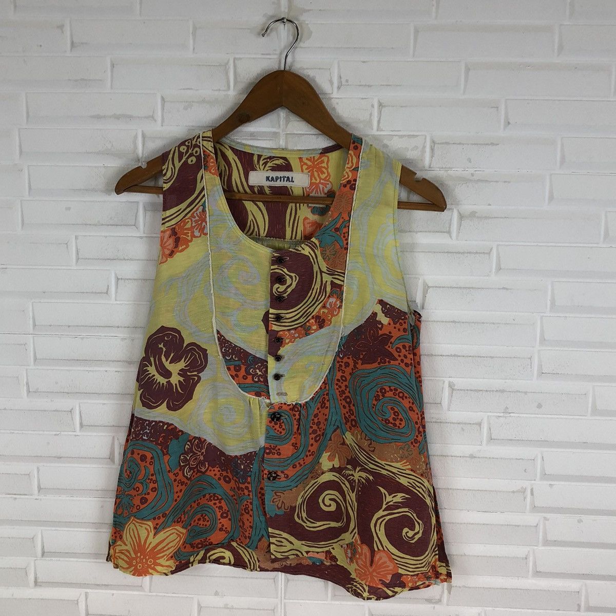 Kapital × Vintage KAPITAL TANKTOP FLORAL NICE DESIGN Size US S / EU 44-46 / 1 - 3 Thumbnail